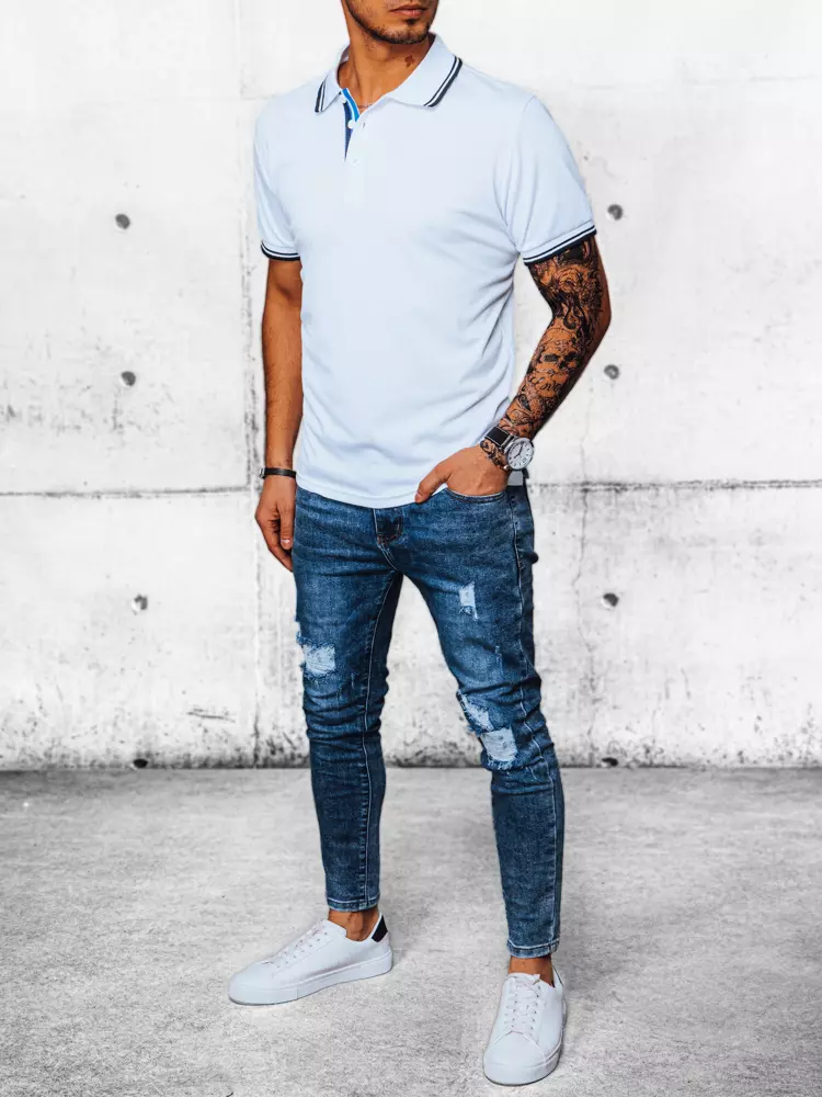Men's Polo T-shirt white Dstreet