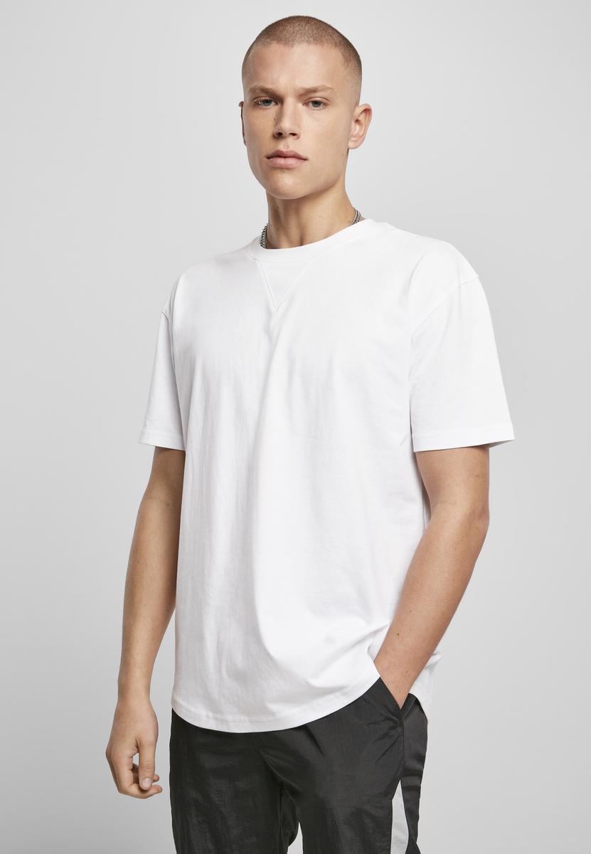Levně Zakřivené oversized tričko z organické bavlny 2-balení bílá+bílá