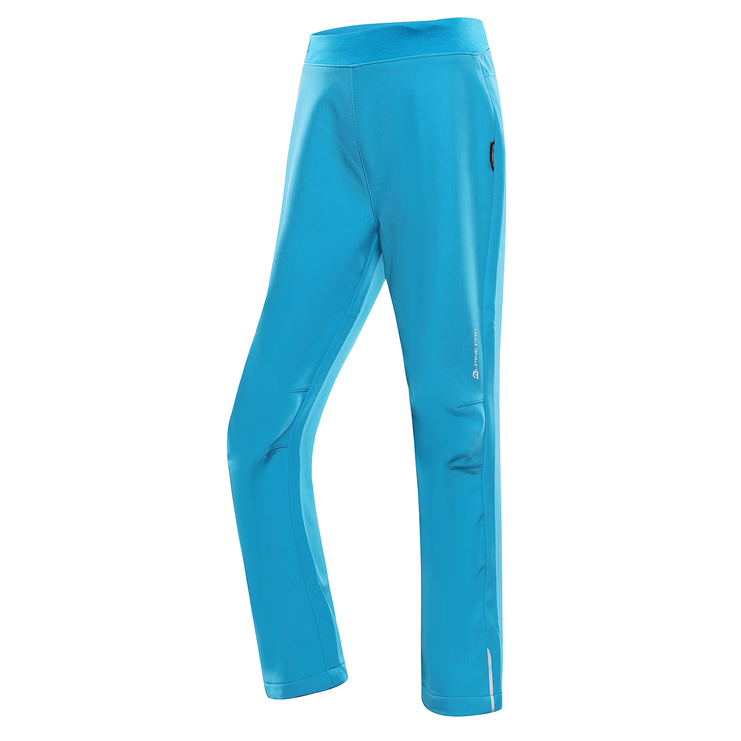 Children's Softshell Pants ALPINE PRO SMOOTO Neon Atomic Blue