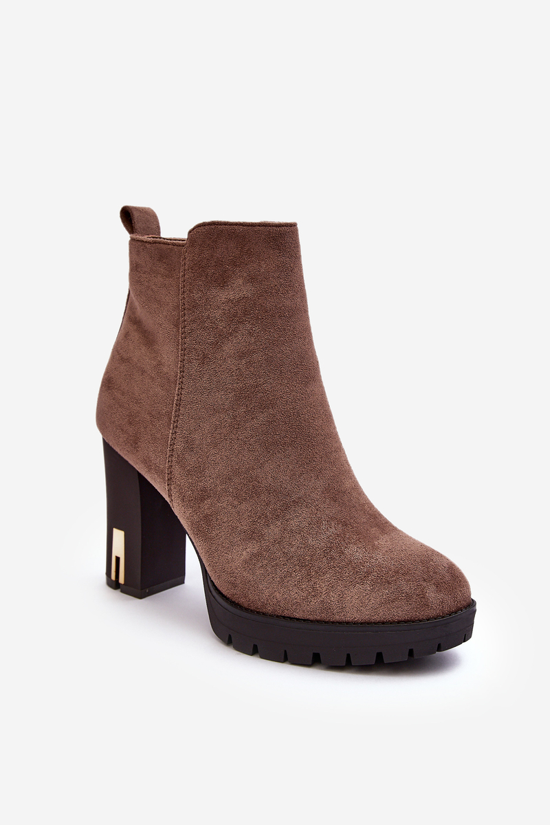Suede Classic High Heels Brown Amy