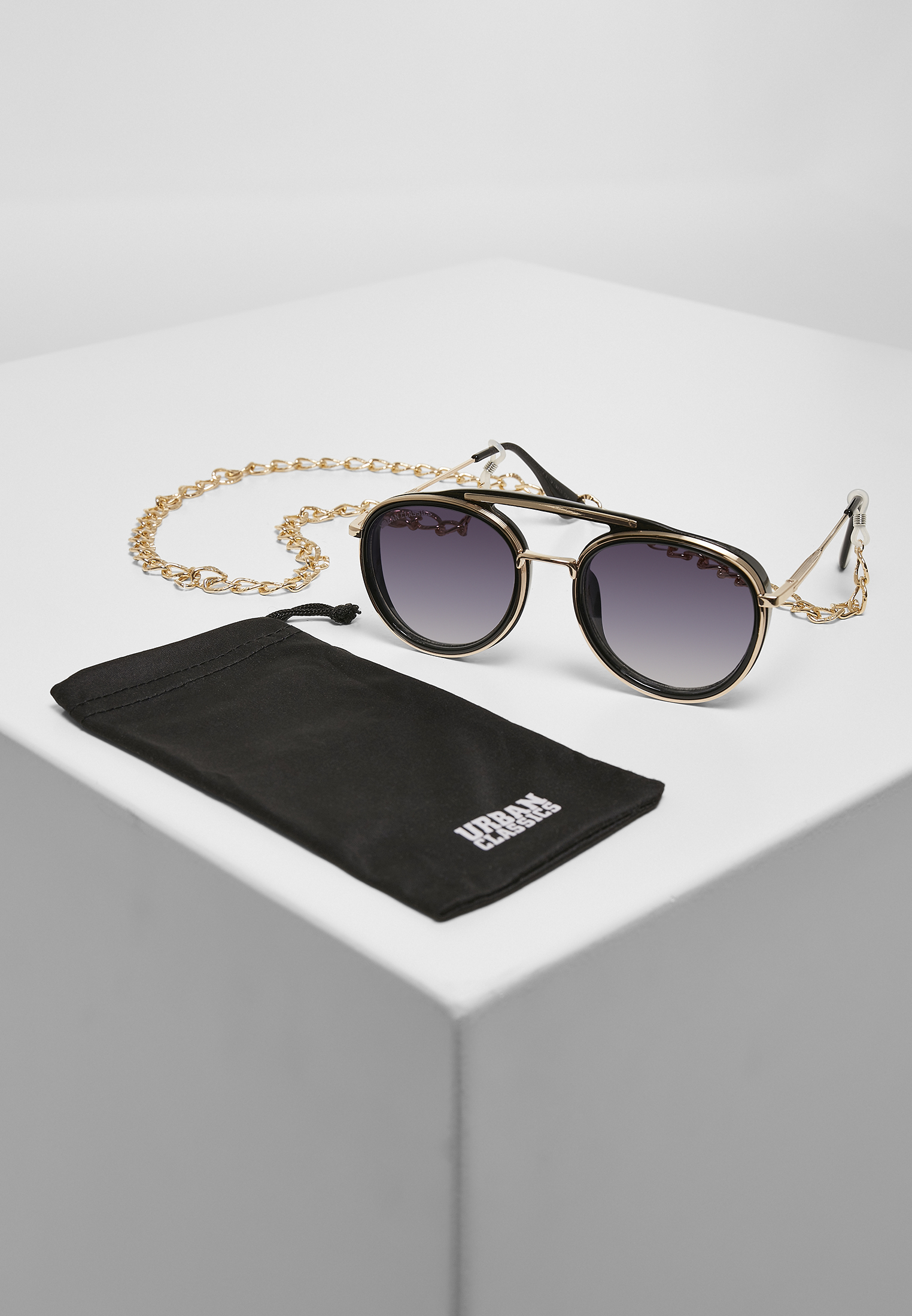 Ibiza sunglasses with chain black/gold