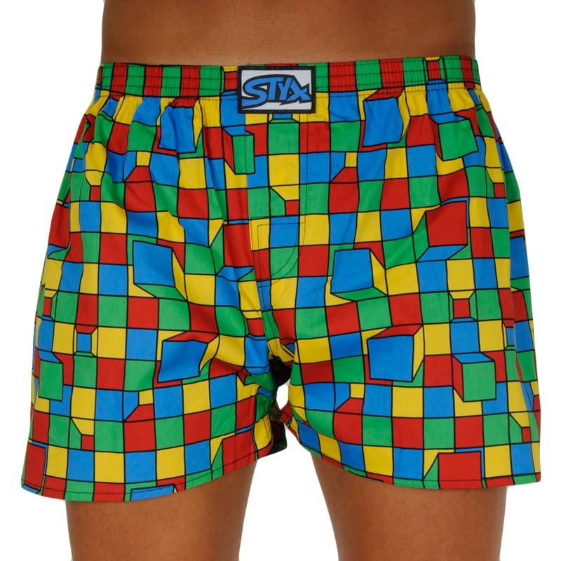 Men's Shorts Styx Art Classic Rubber Oversize Cubes (E959)