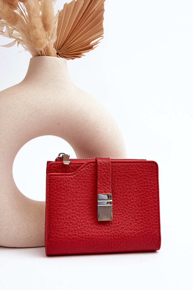 Women's leatherette handbag Lazara in red
