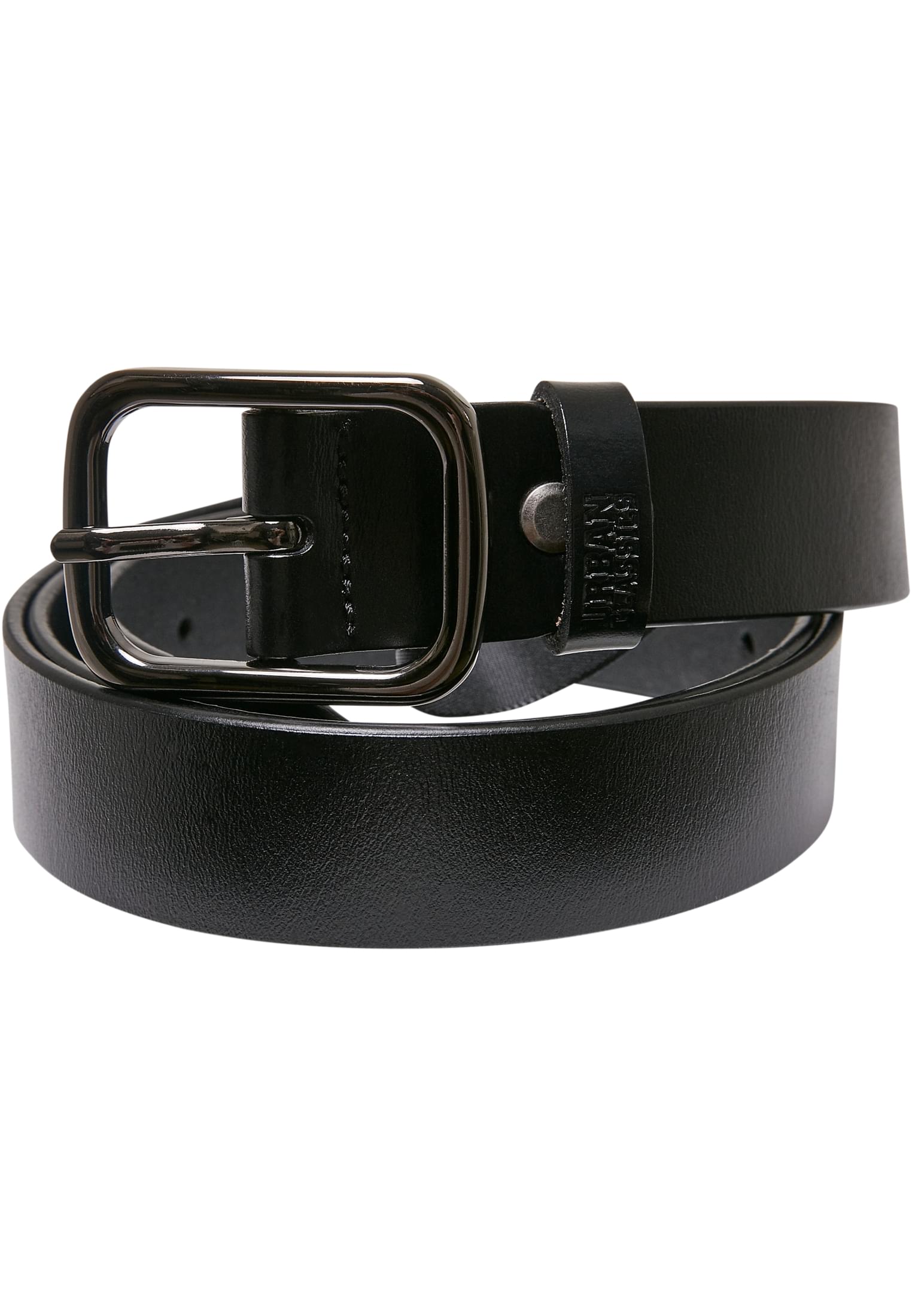 Thorn Buckle Synthetic Leather Belt Black