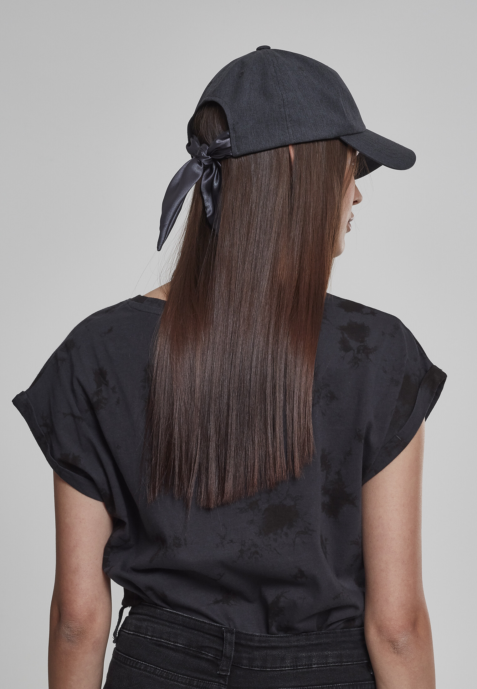 Satin Bow tata Cap darkgrey