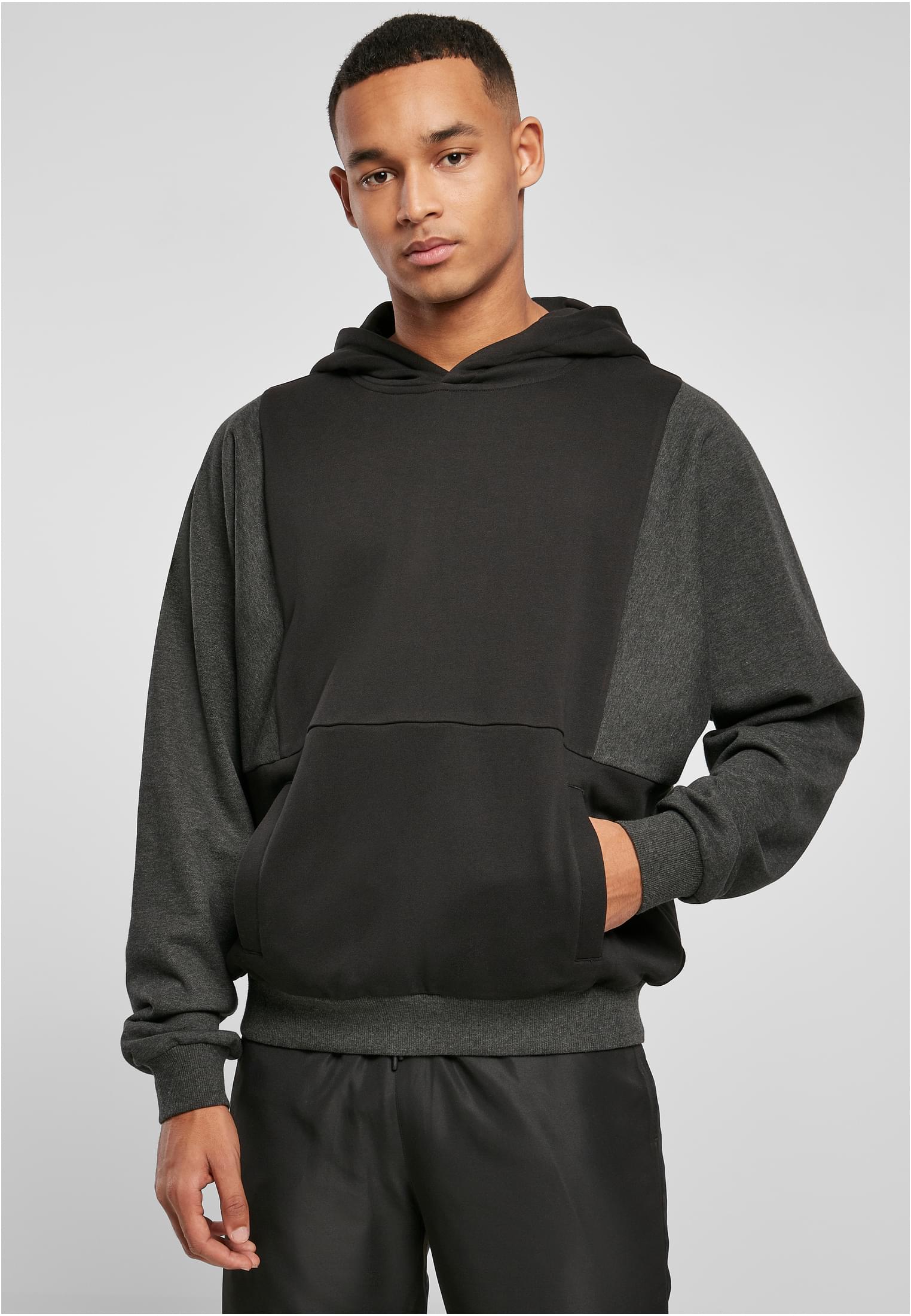 Cut On Sleeve Hoody Black/charcoal