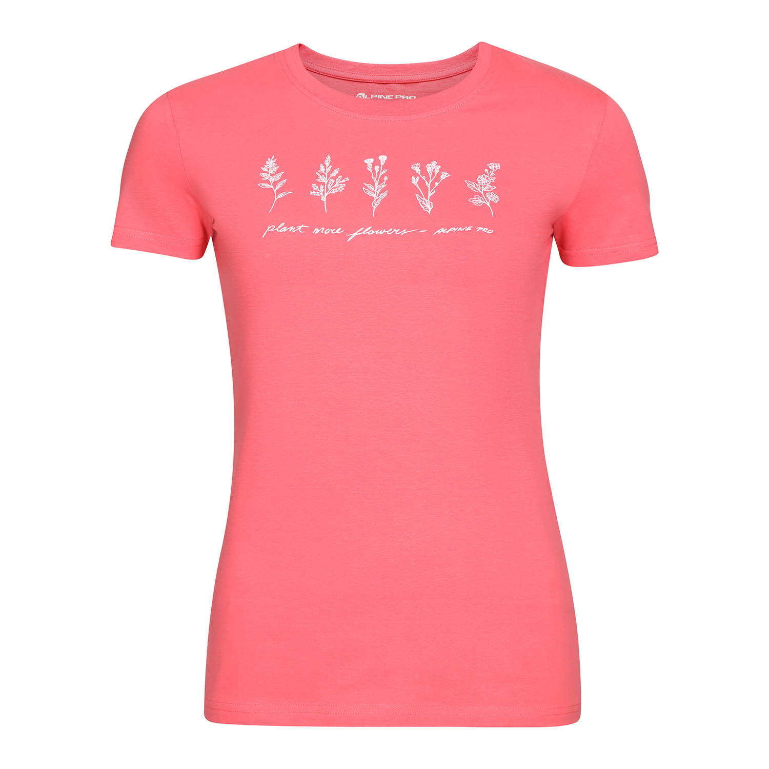 Women's cotton T-shirt ALPINE PRO NORDA calypso coral variant pb
