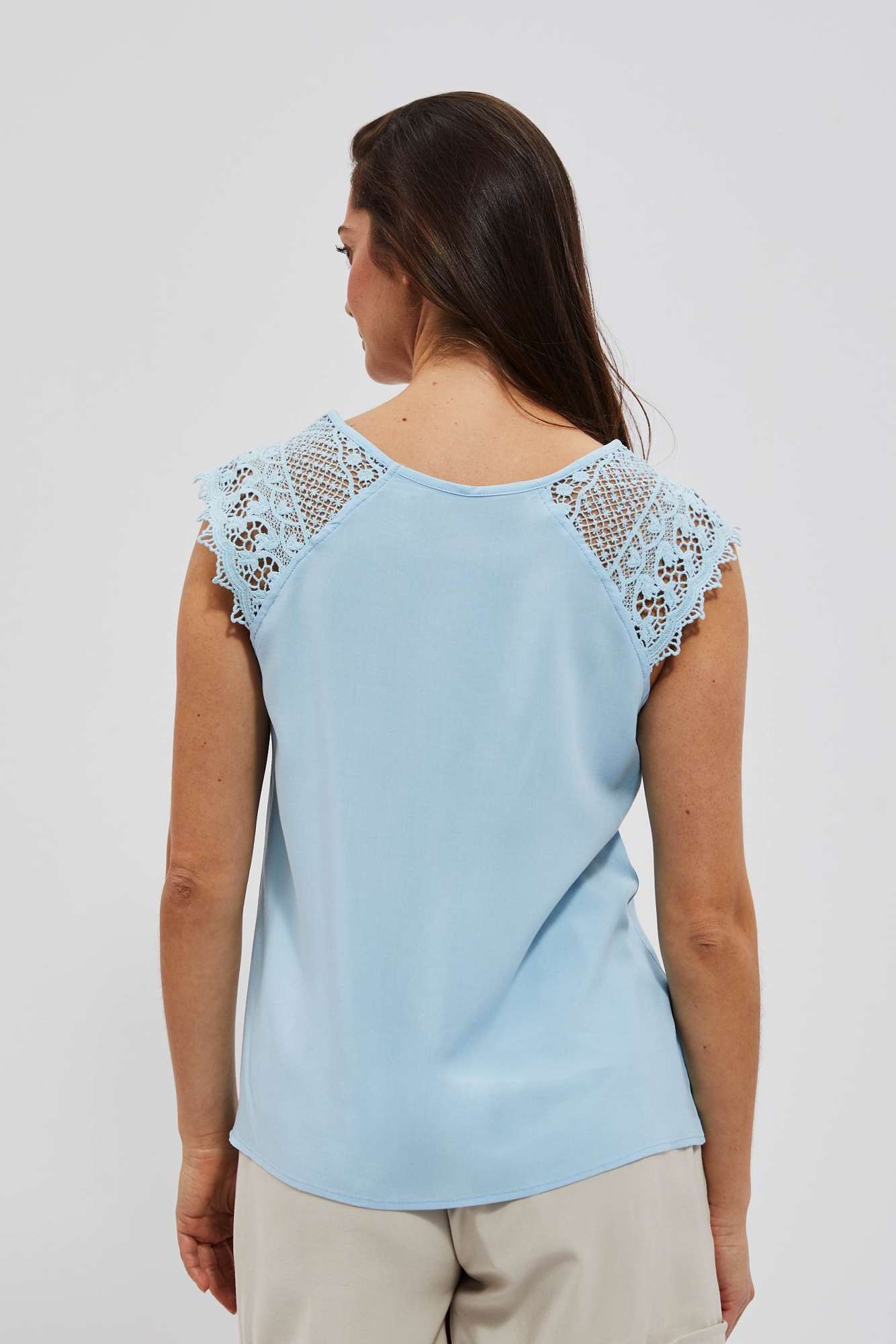 WOMEN'S SHIRT L-KO-4031 LIGHT BLUE