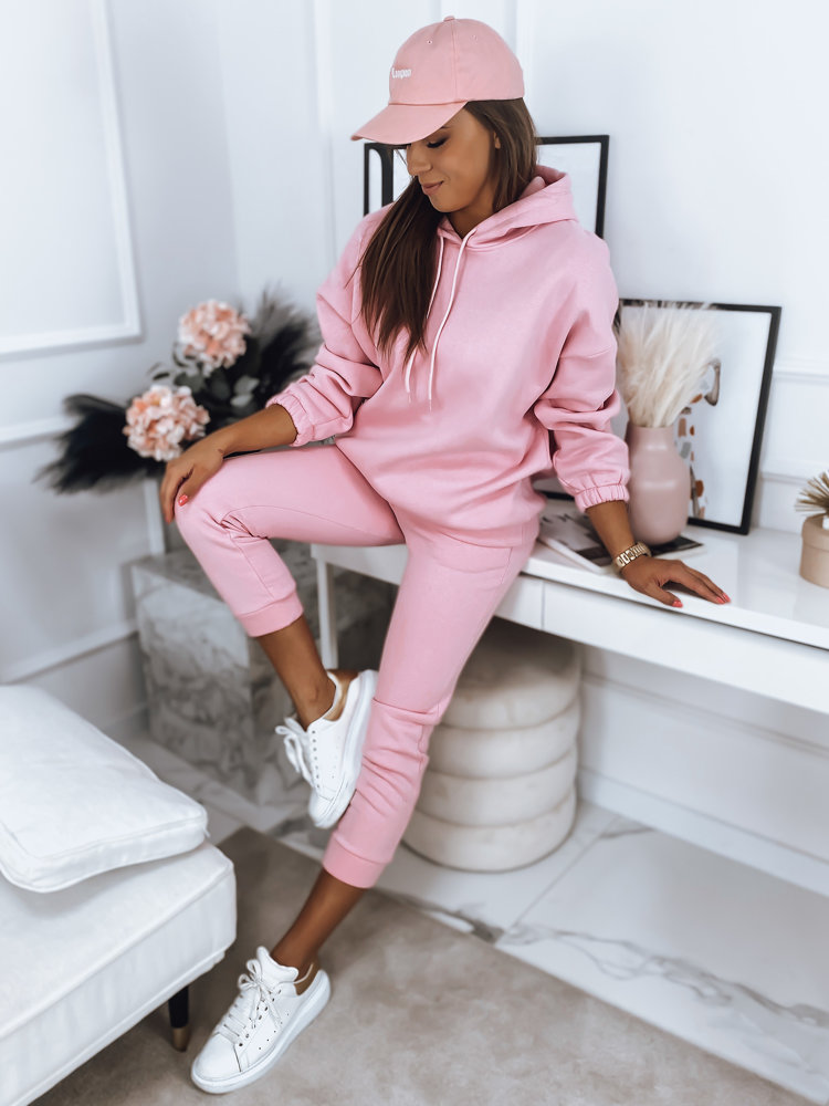 Komplet damski dresowy KSENIIA PREMIUM różowy Dstreet