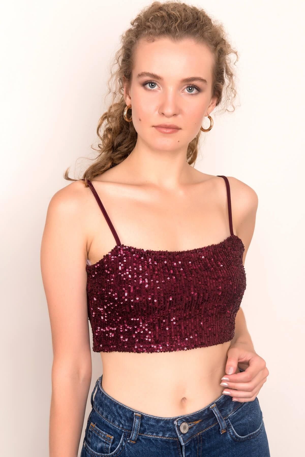 BSL Maroon scurt de top