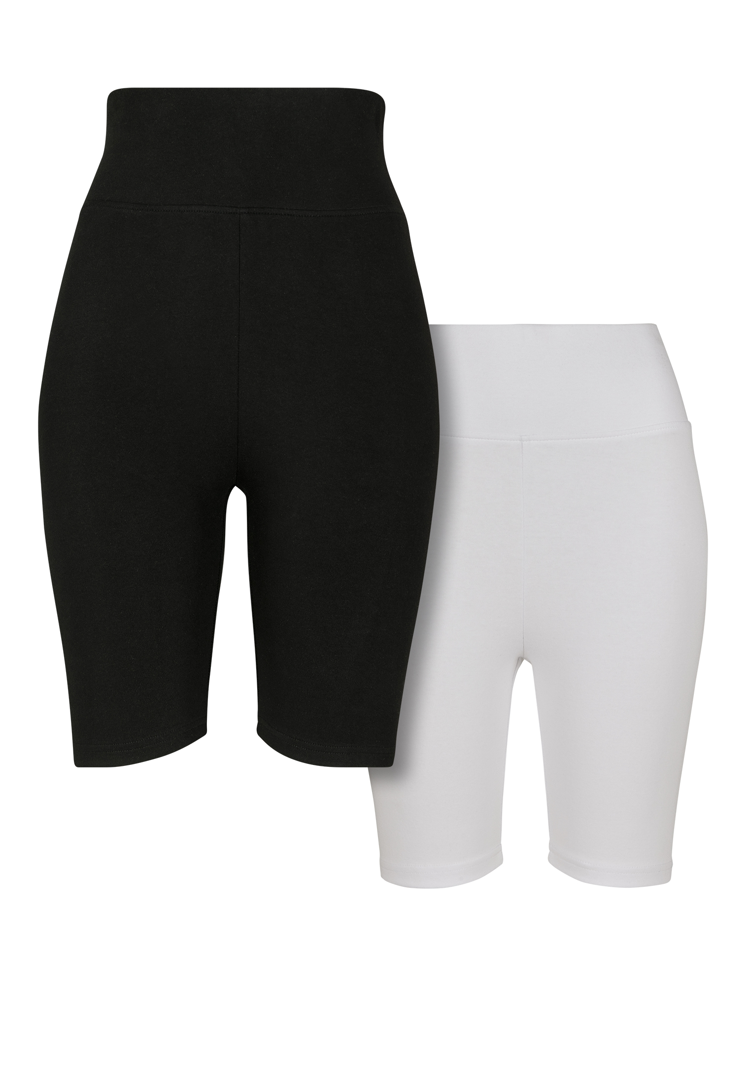Doamnelor high waist cycle Shorts 2-Pack Black/White