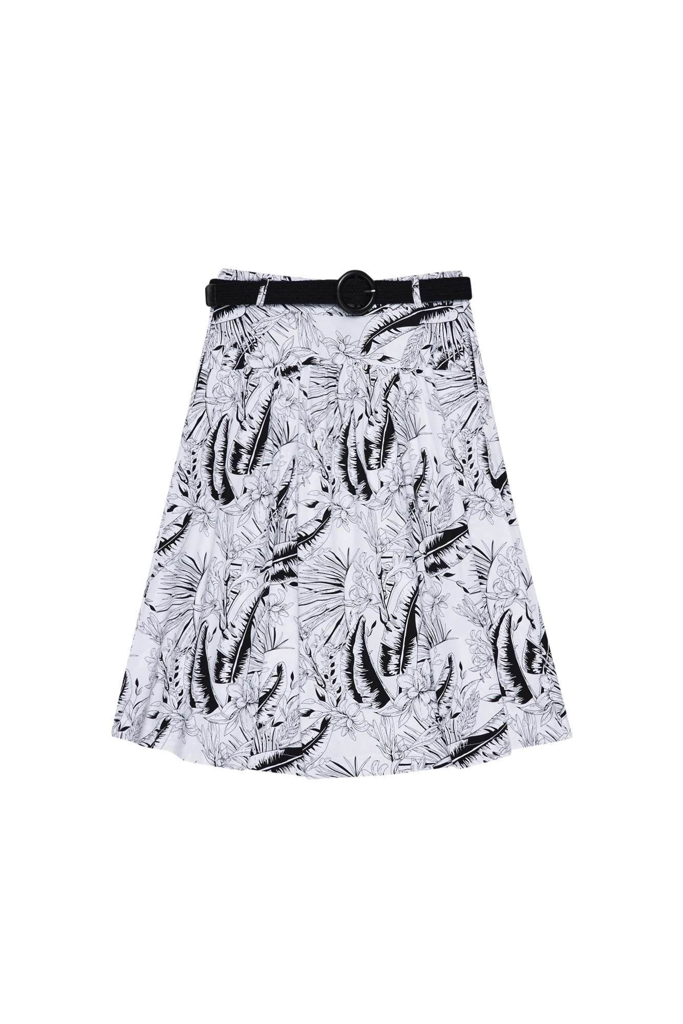 Patterned cotton skirt