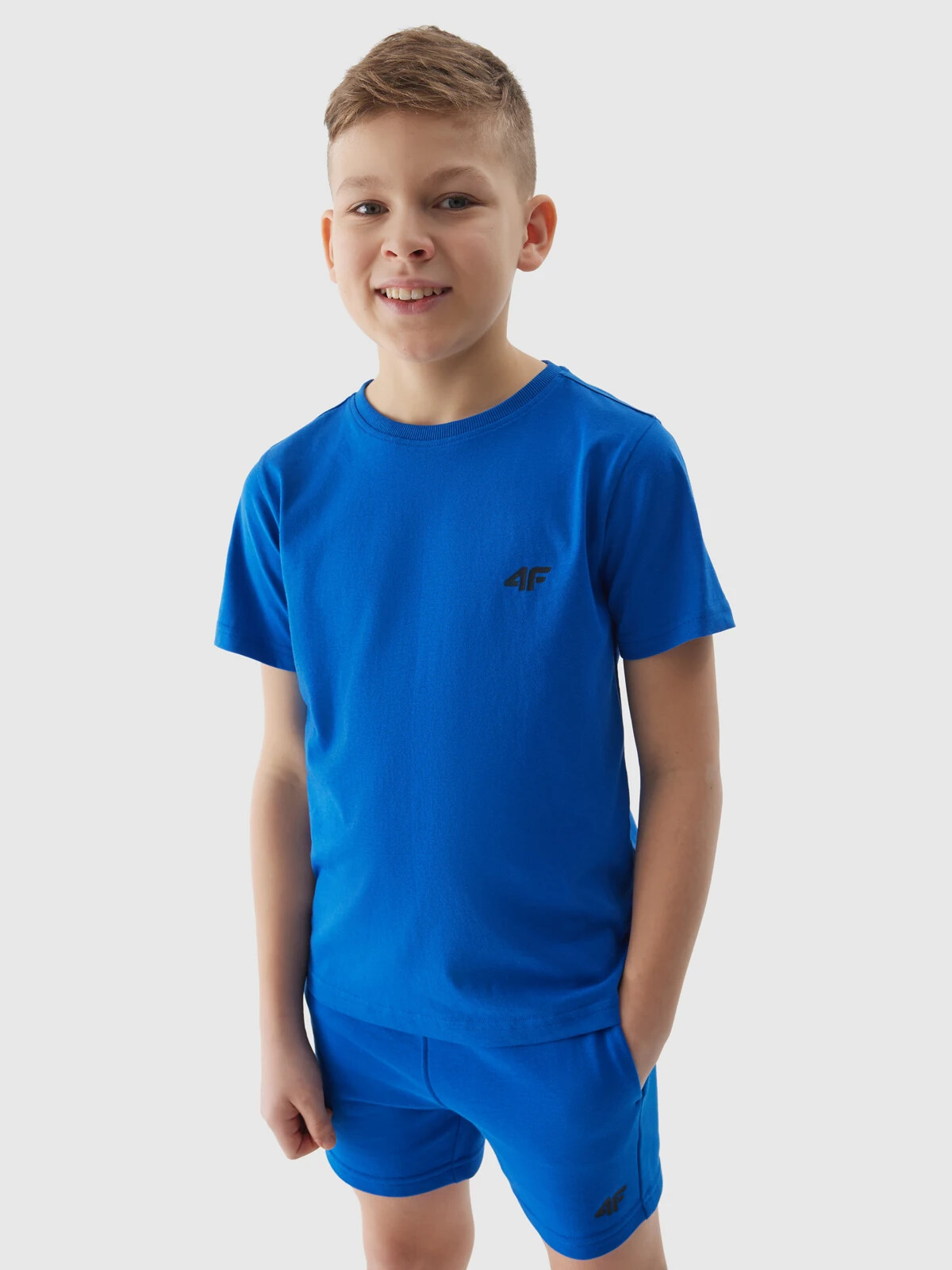 Boys' Plain T-Shirt 4F - Cobalt