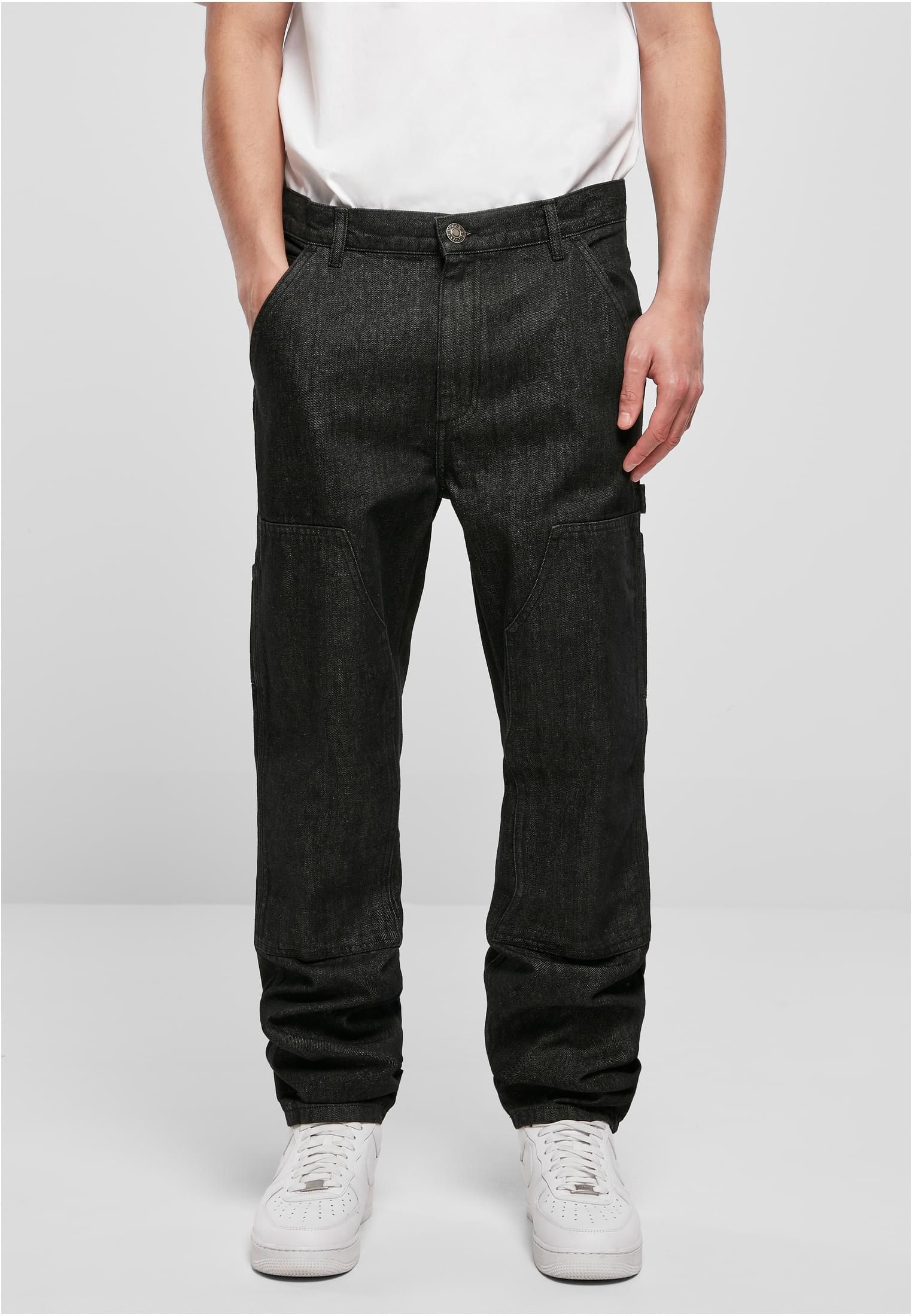 Men's Double Knee Jeans Black