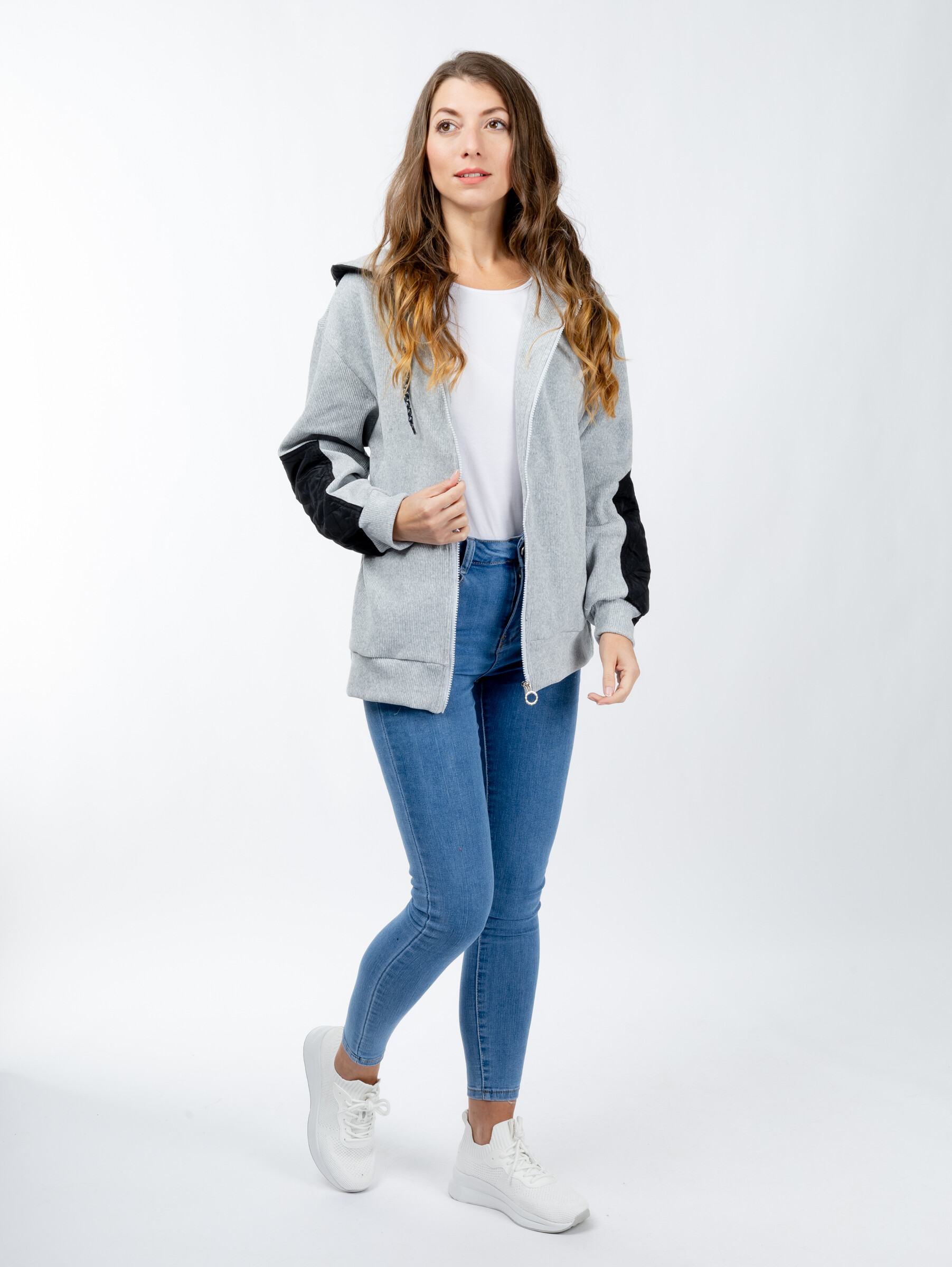 Women&#039;s sweatshirt GLANO - light grey