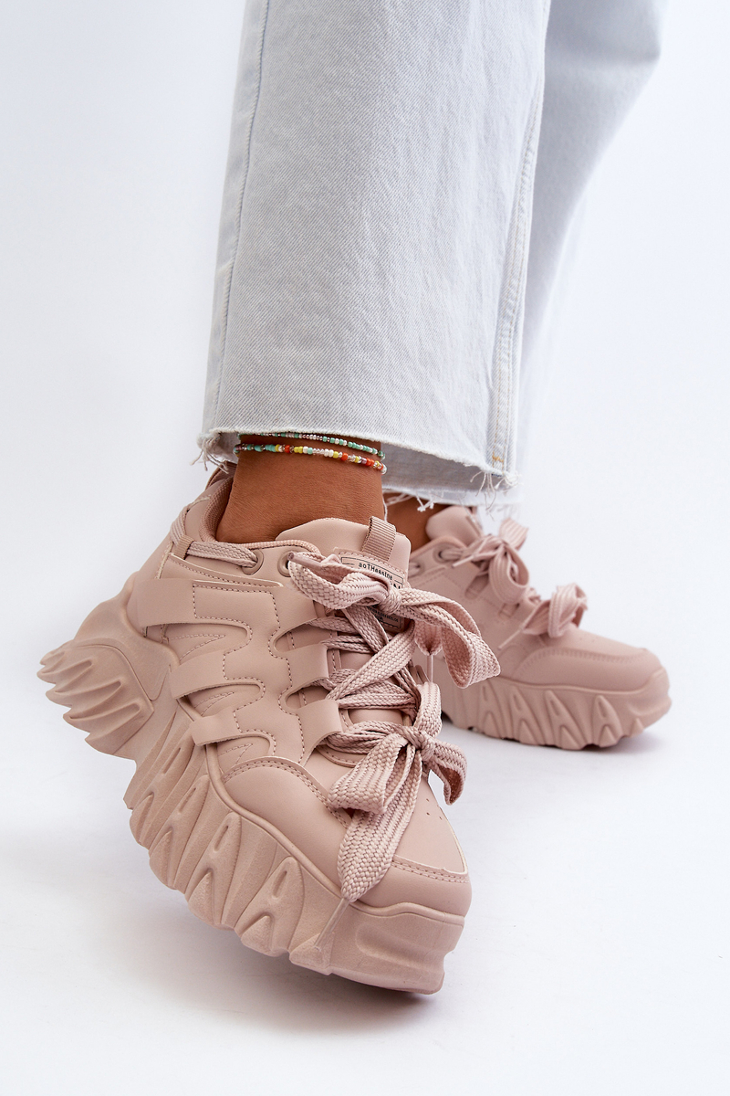 Women's sneakers with a chunky sole, pink Ellerai