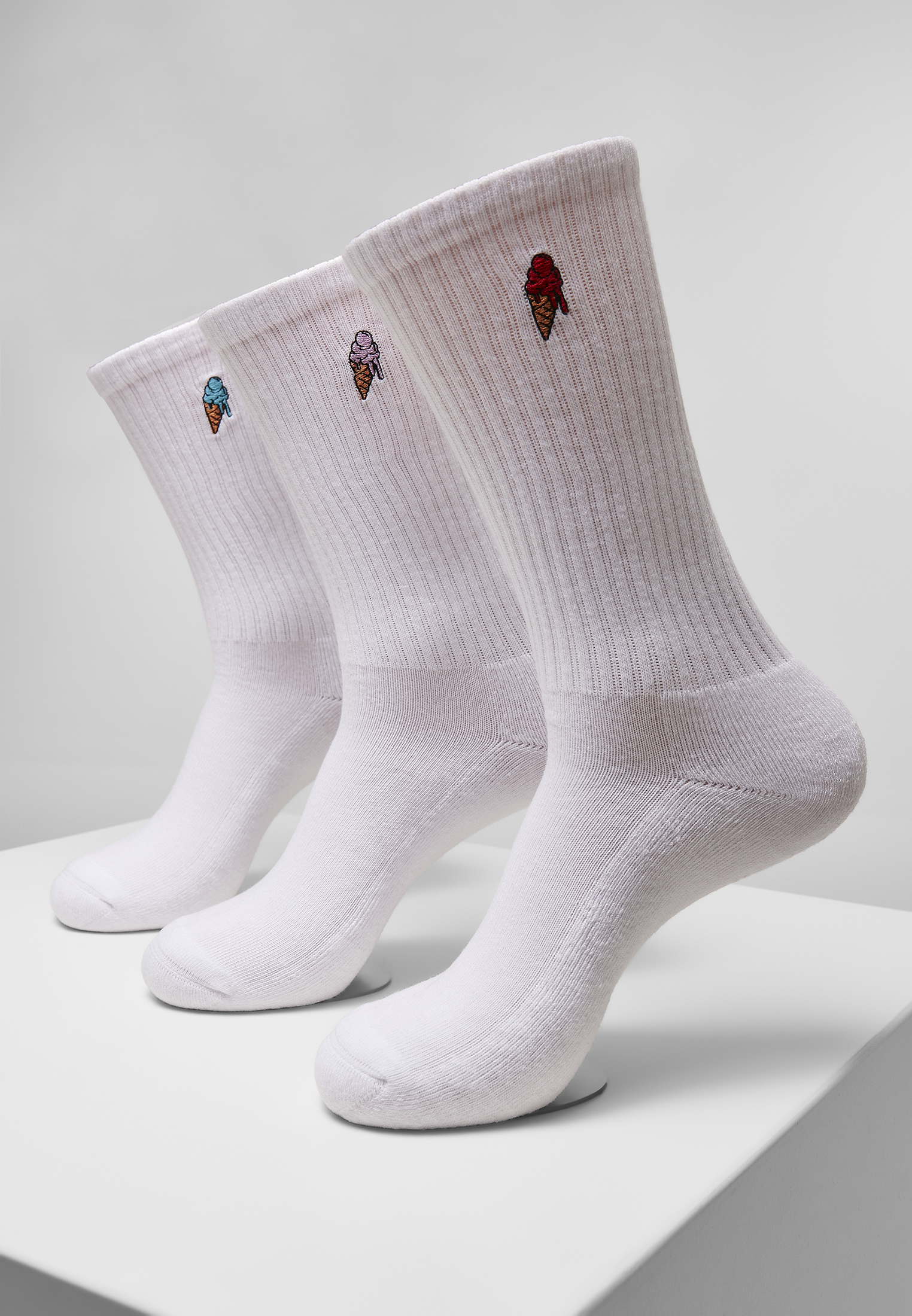 Zmrzlinové ponožky 3-balení bílé ve slevě-mt accessoires 1