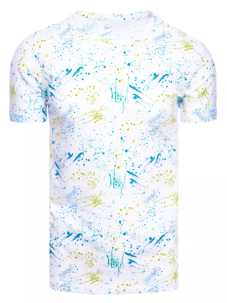 White men's T-shirt with Dstreet print