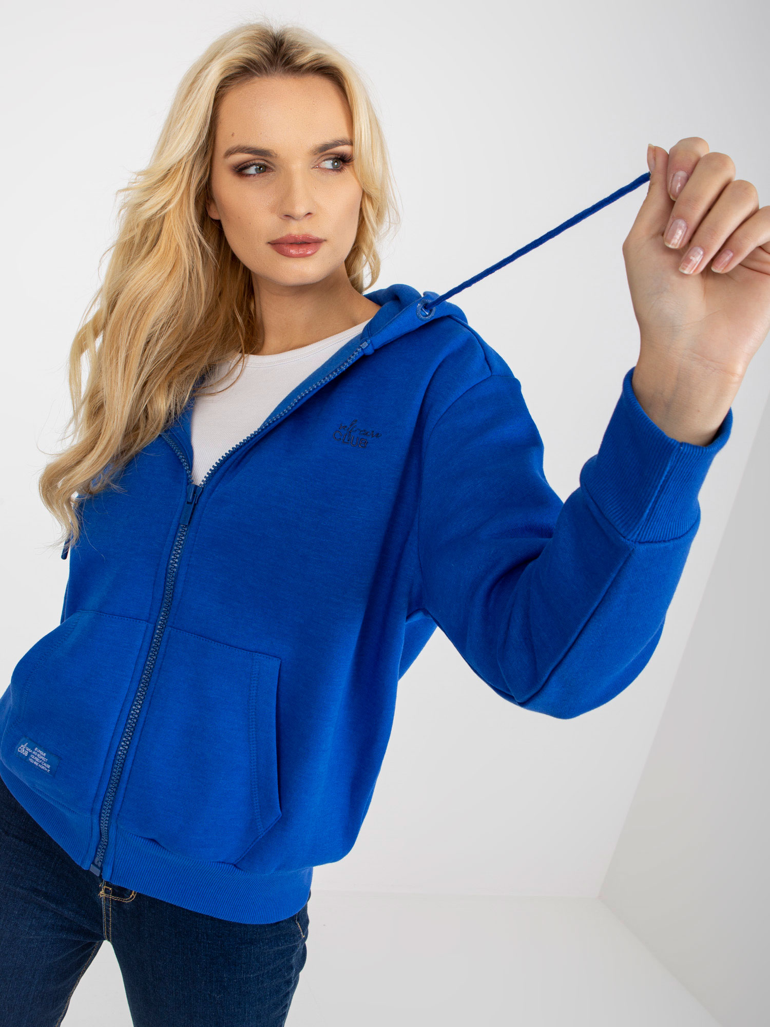 Dark Blue SUBLEBEL Zippered Sweatshirt