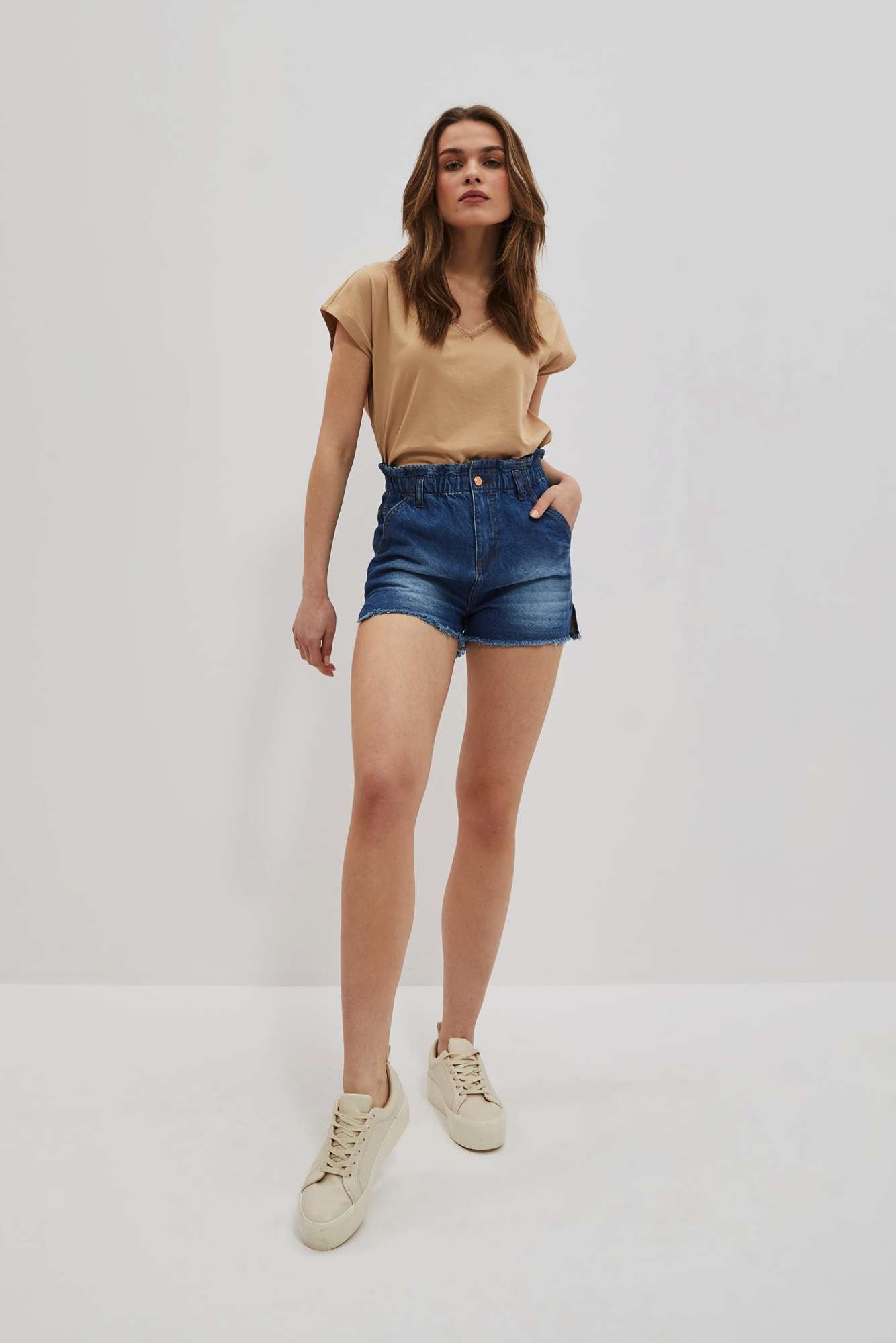 WOMEN'S T-SHIRT L-TS-4032 D.Beige