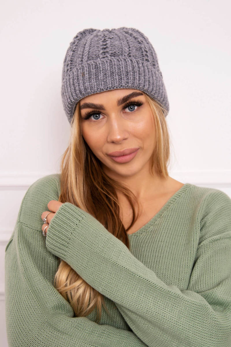 Beanie with fleece Lila K240 dark gray