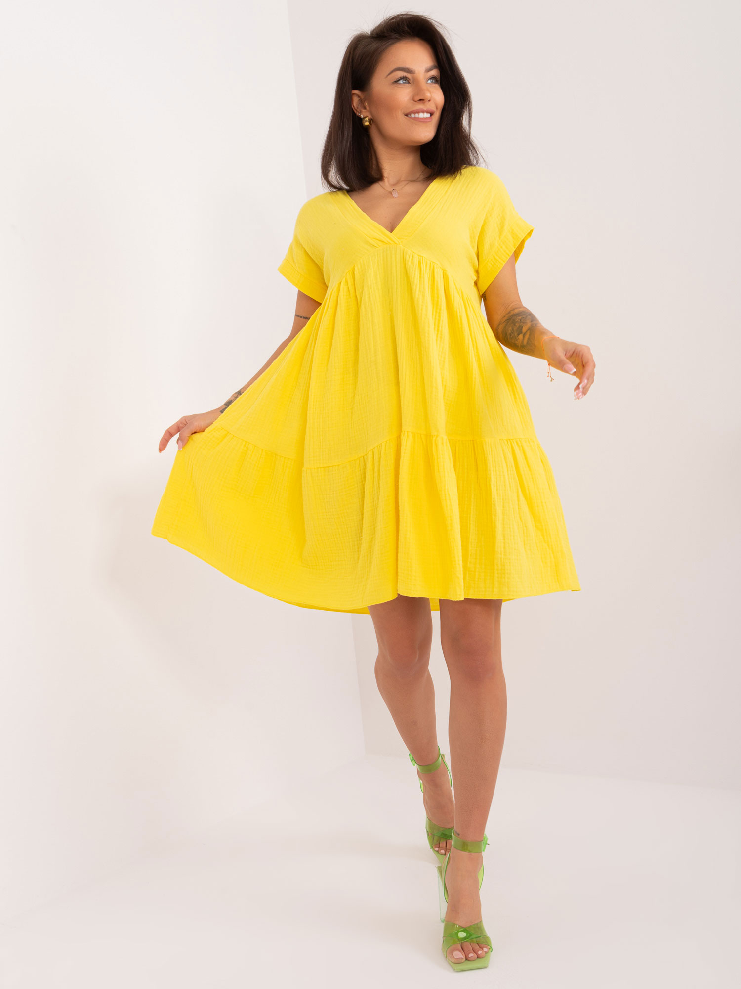 Yellow Everyday Oversize Dress