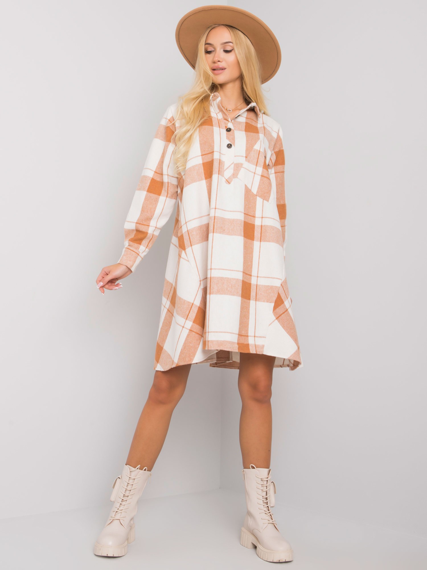 Oversized Camel Dress