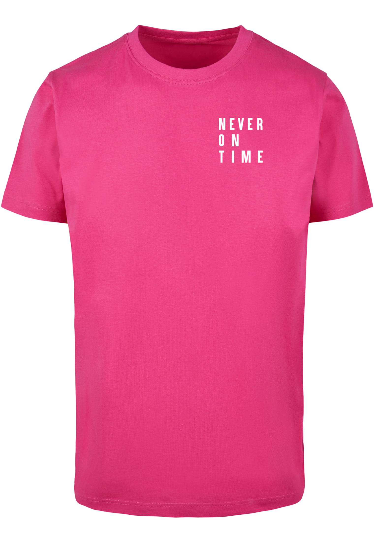 Men's T-shirt Never On Time pink