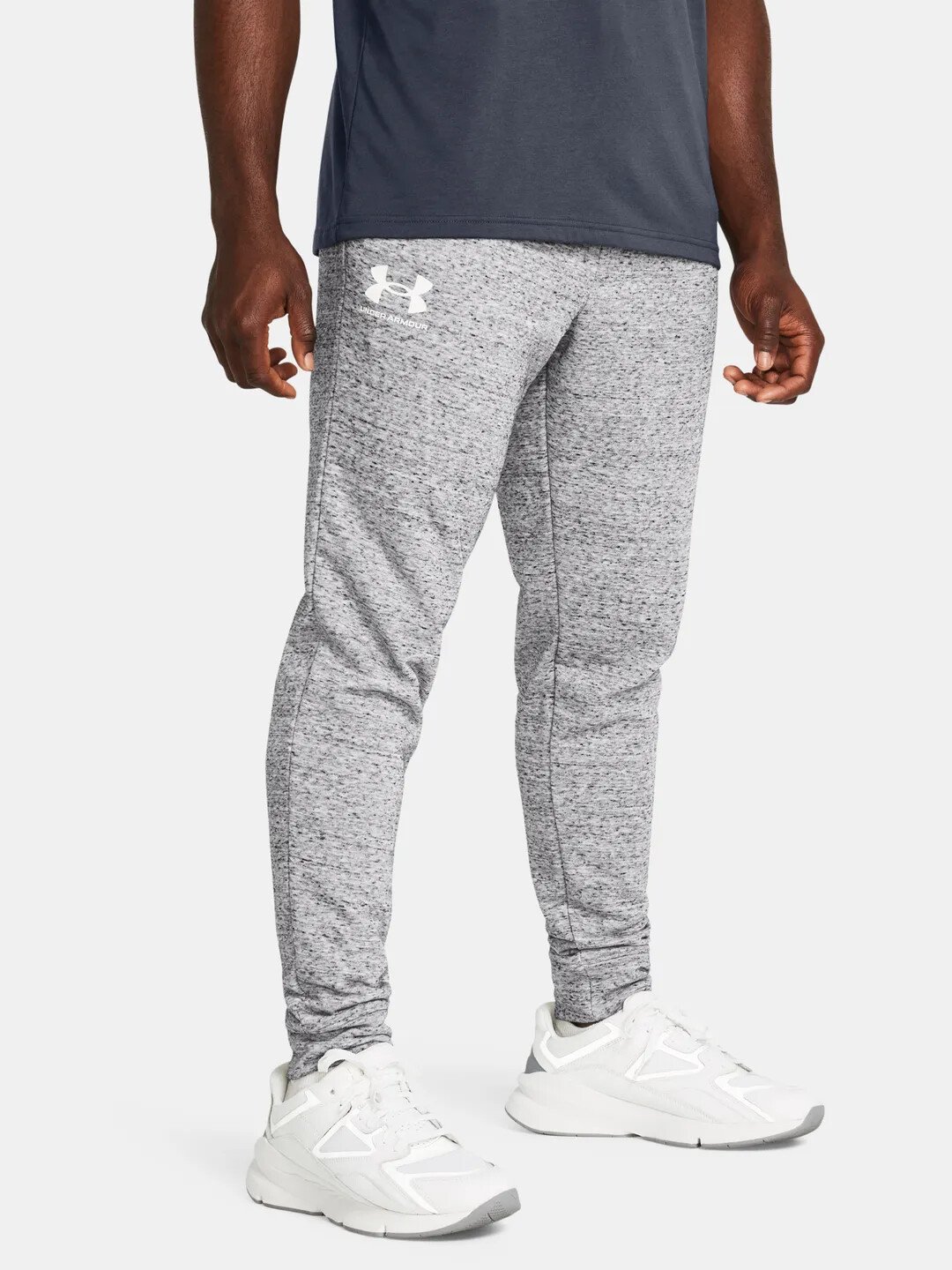 Světle šedé sportovní tepláky Under Armour UA Rival Terry Jogger