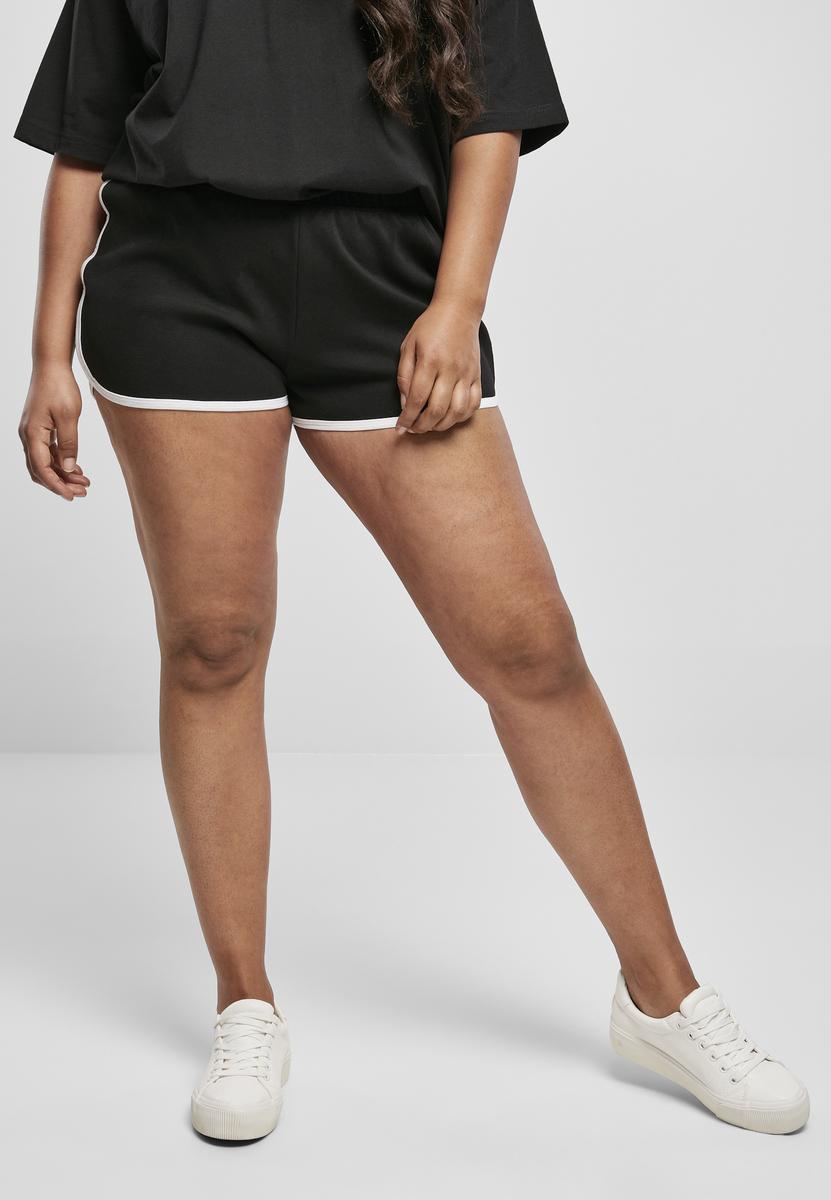 Doamnelor Organic Interlock Retro Hotpants negru / alb