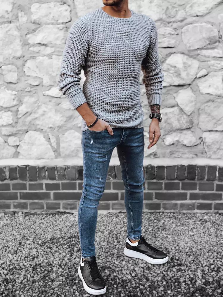 Men's light gray sweater Dstreet