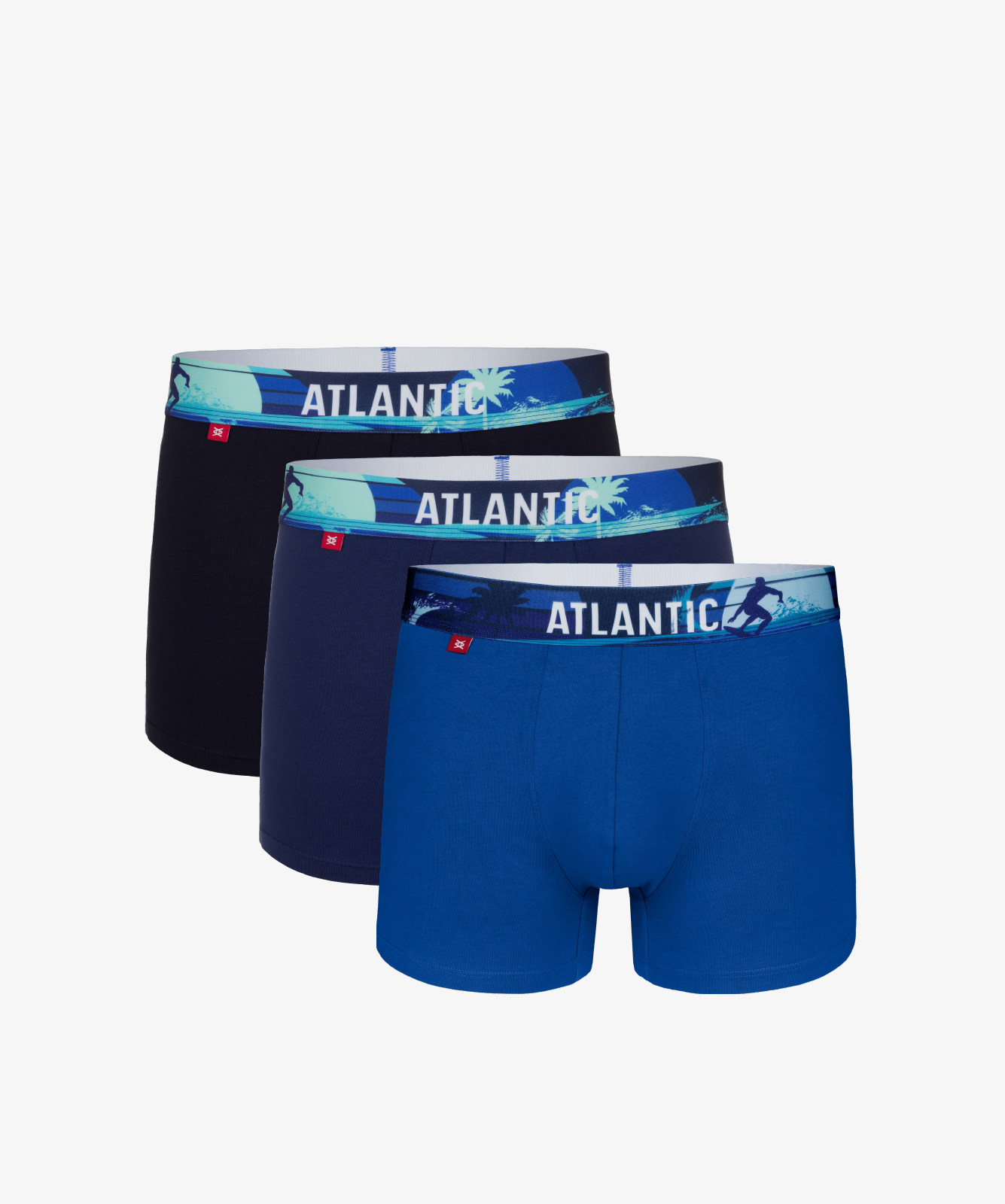 Men's Sport Boxers ATLANTIC 3Pack - dark blue/blue