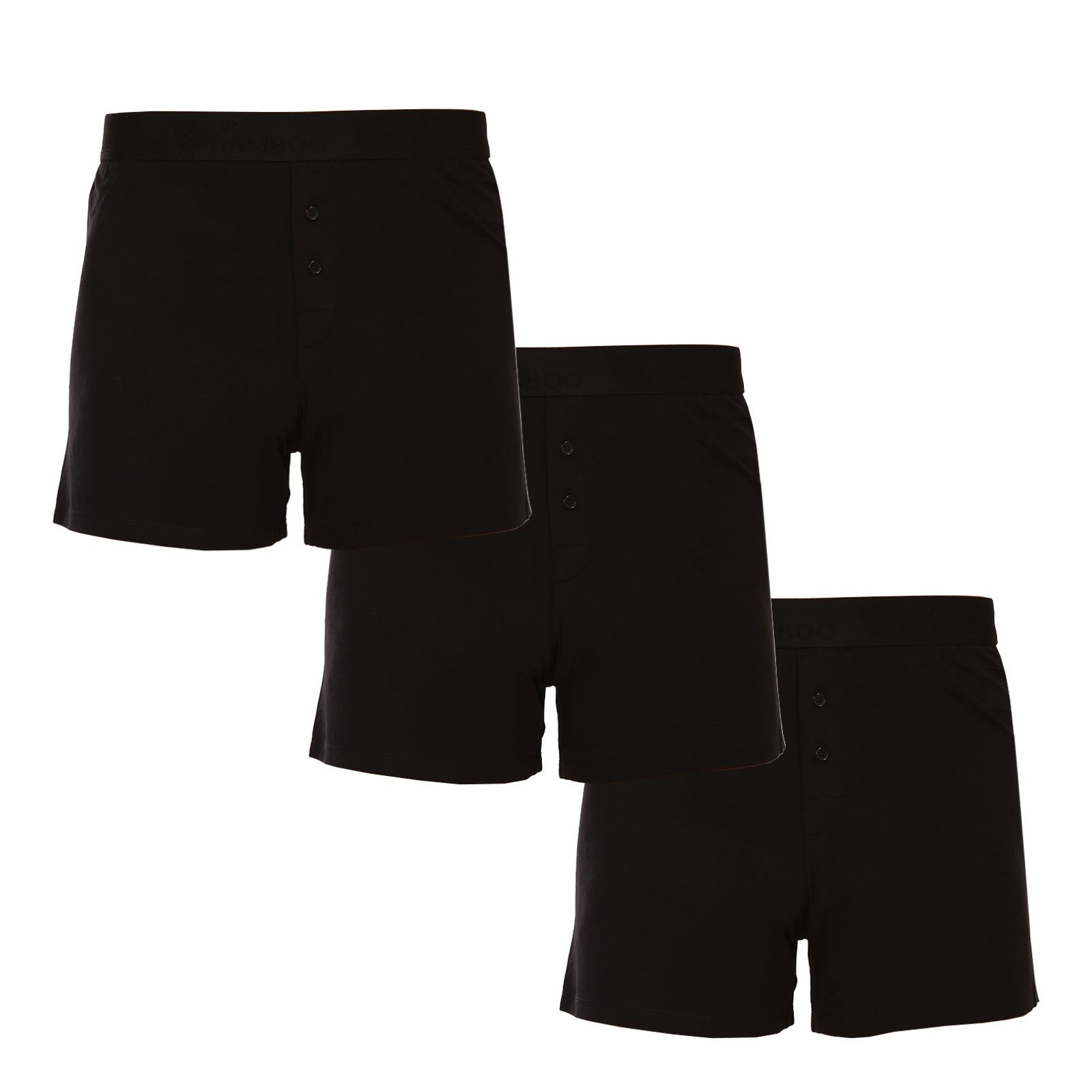 3PACK Men's Shorts Gino bamboo black