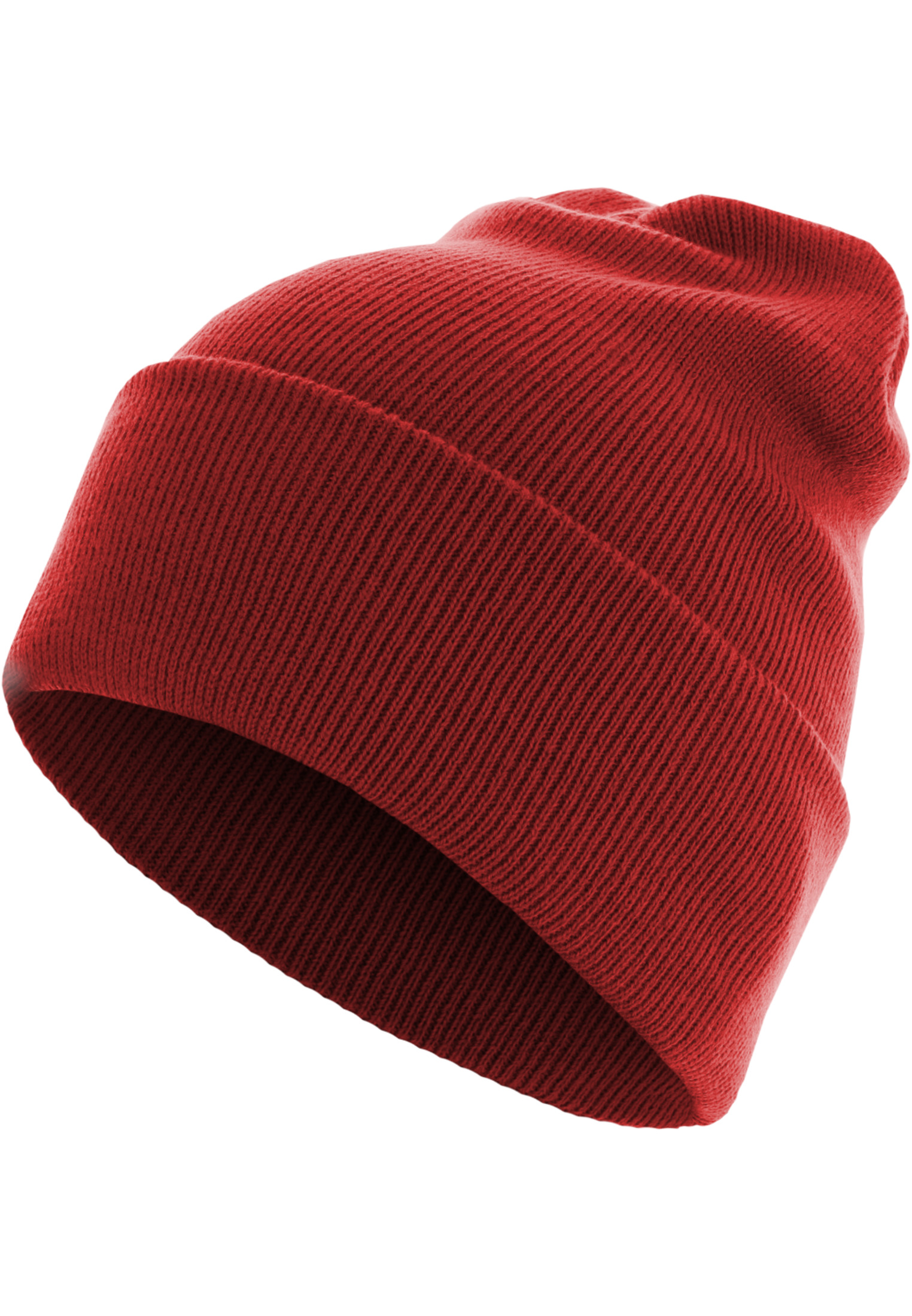 Basic Flap Long Version Beanie Red