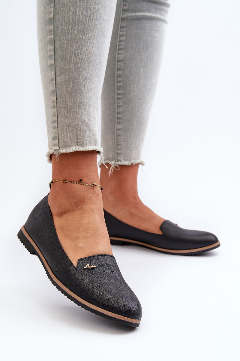 Women's flat loafers black Enzla