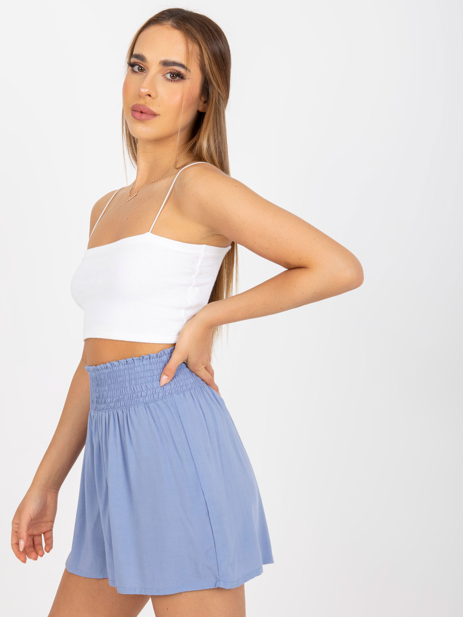 light-blue-fresh-made-viscose-casual-shorts