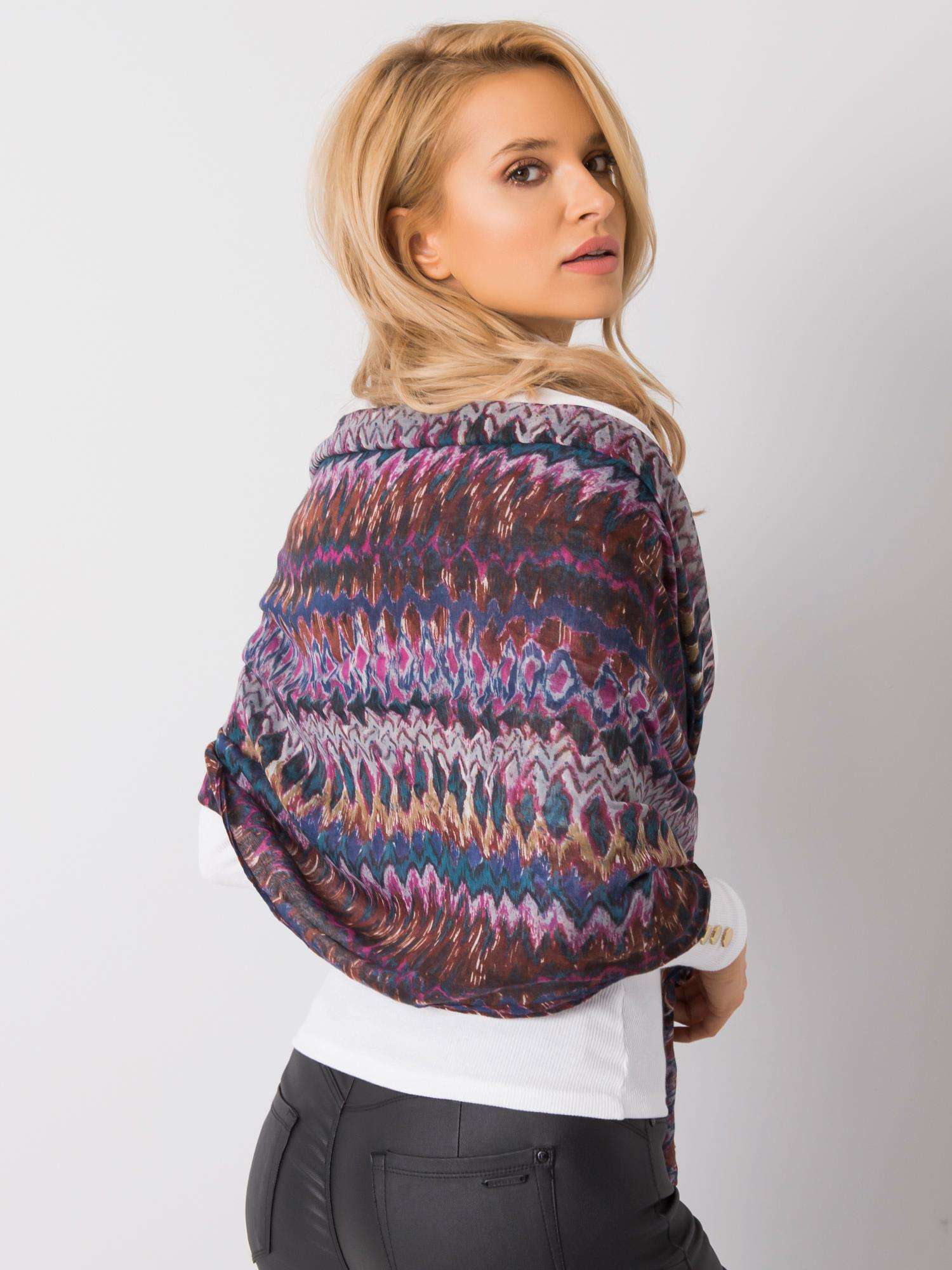 Șal cu model violet-maro