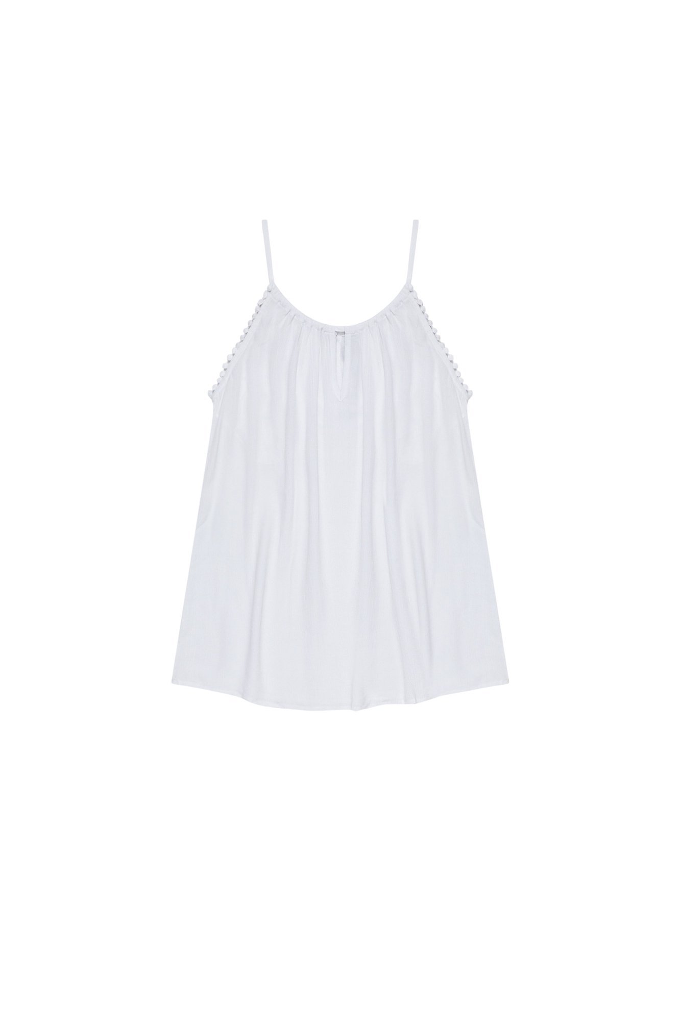Marisse Viscose Top With Straps L-Ko-3464 White