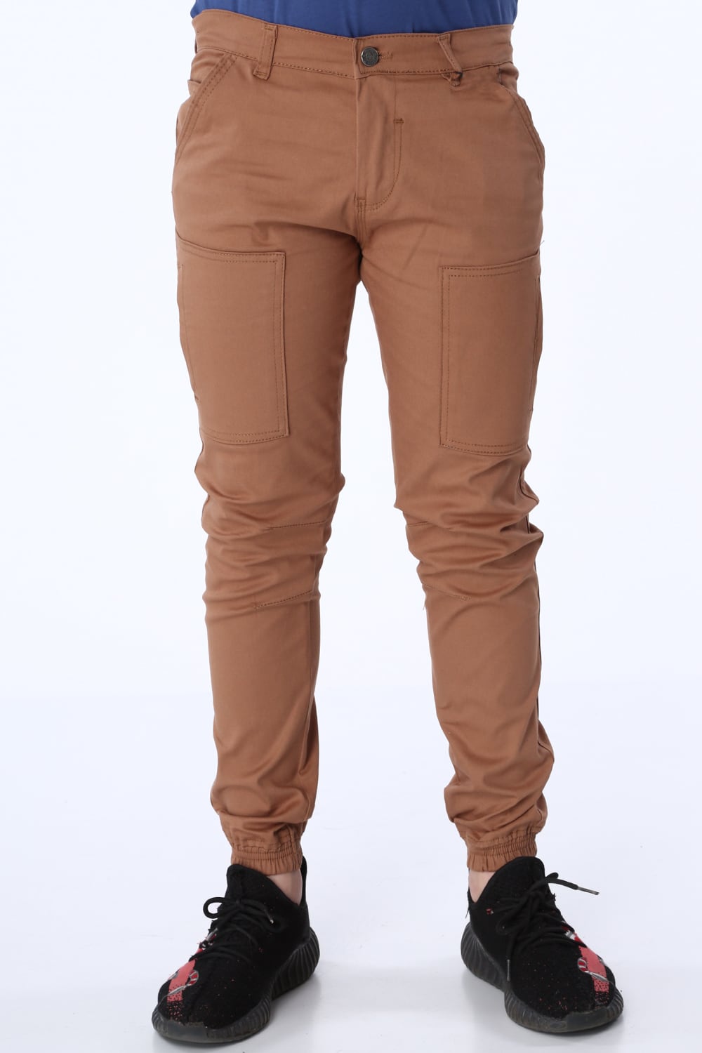 Boys' trousers with caramel elastic bands