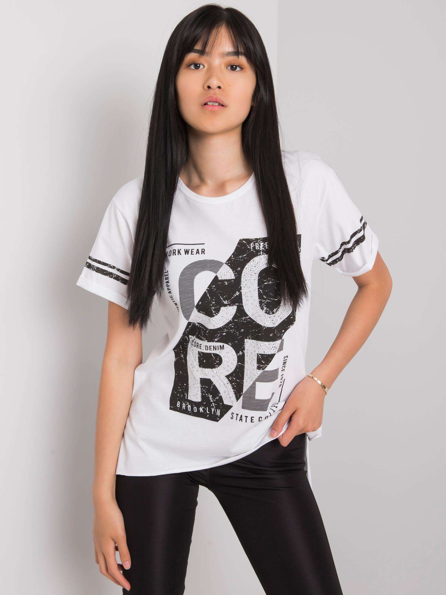 White T-shirt With City Print