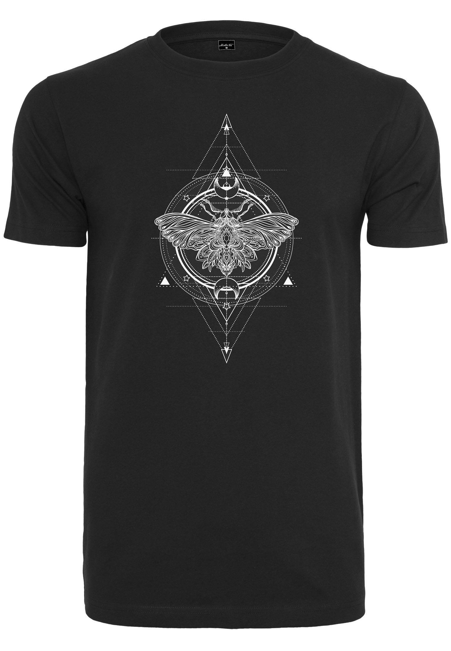 Women's T-shirt against butterflies black