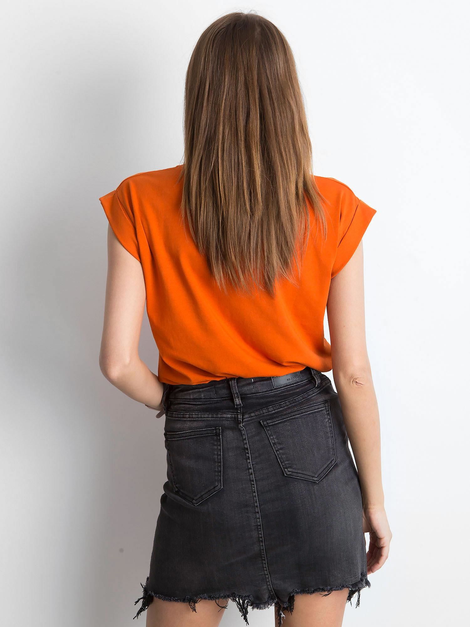 Tricou simplu pentru femei, portocaliu închis