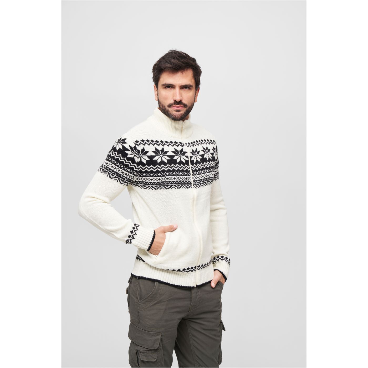 Cardigan Norweger White