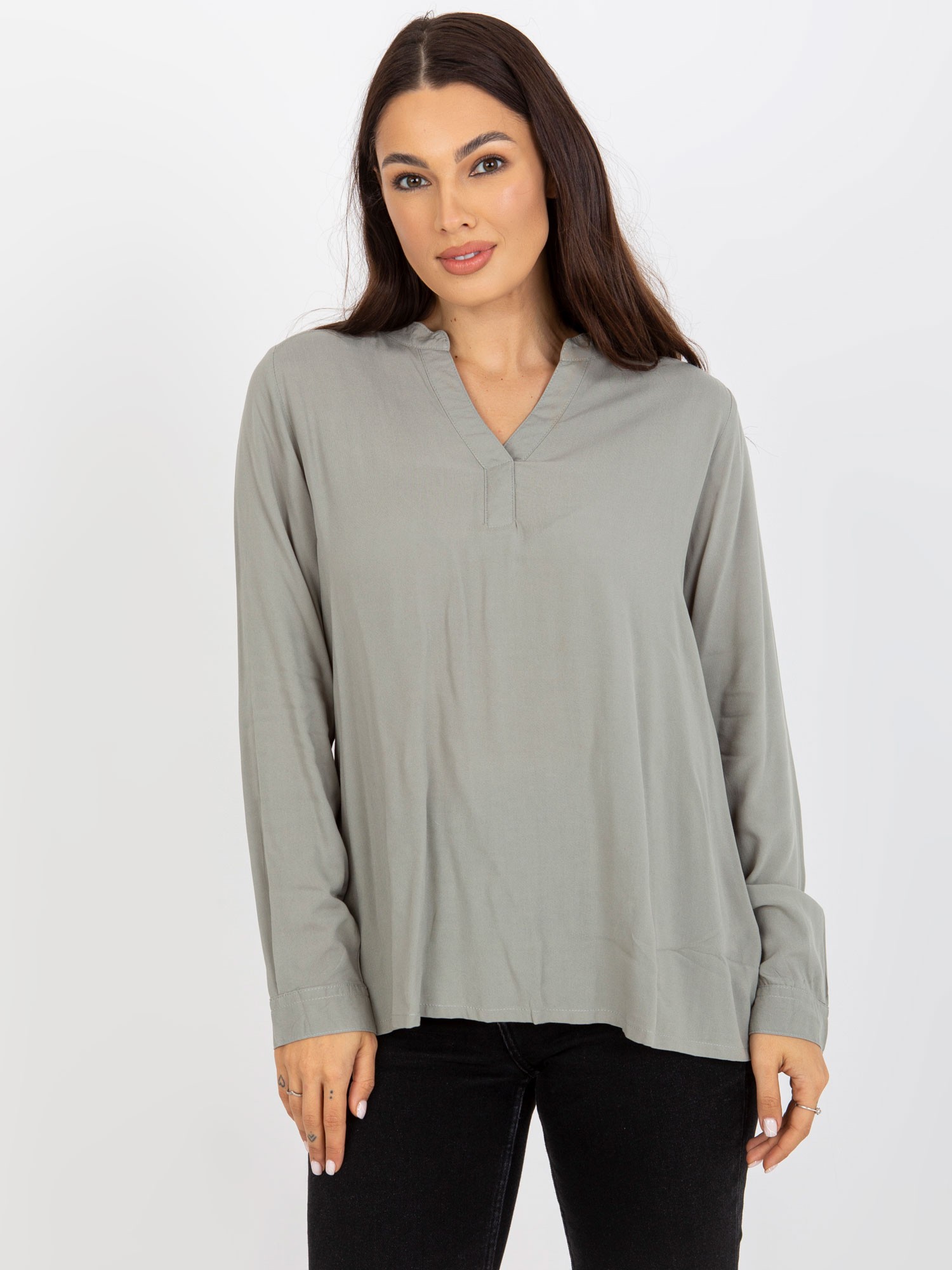 Blouse-D73761M11081A-khaki