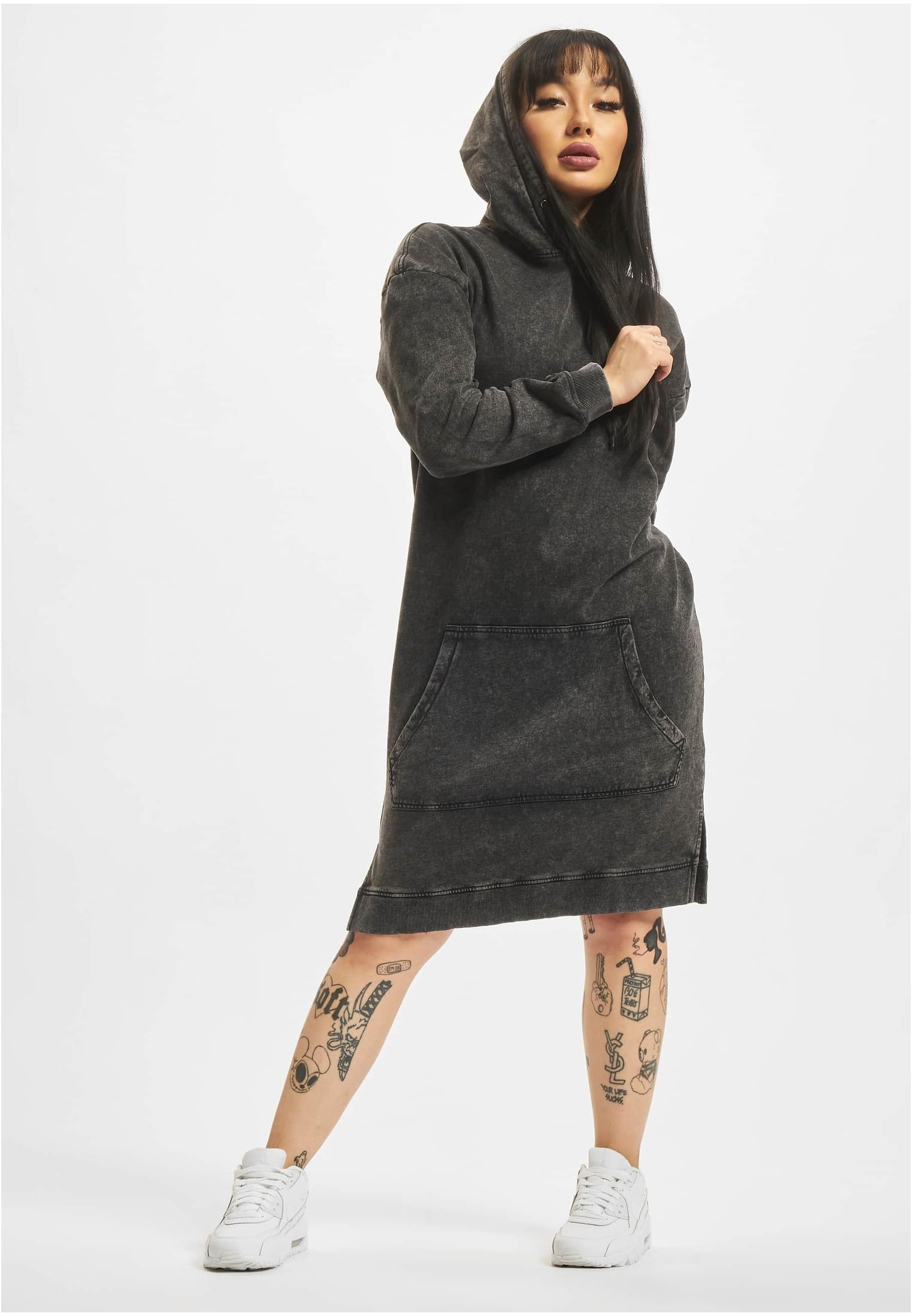 Anthracite Dress With Hood