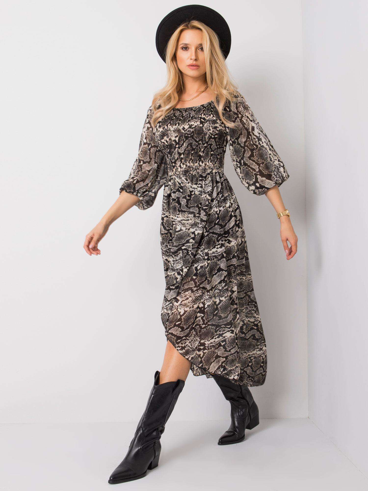 Dress-TW-SK-BI-8029.41-black-beige