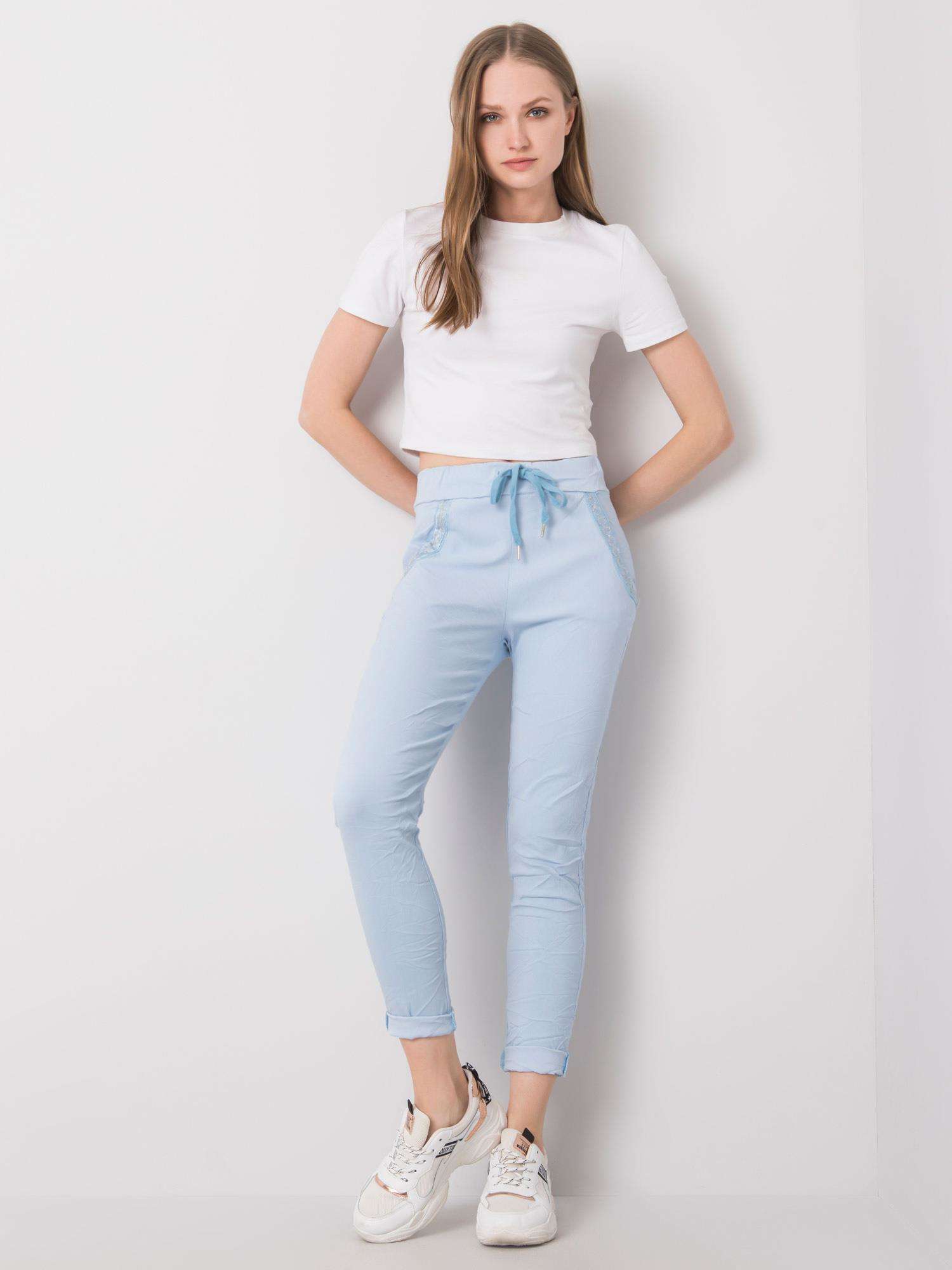 Light Blue Fabric Trousers