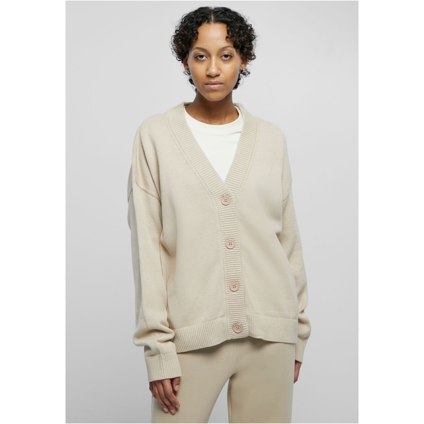 Women's Oversized Cardigan - Beige