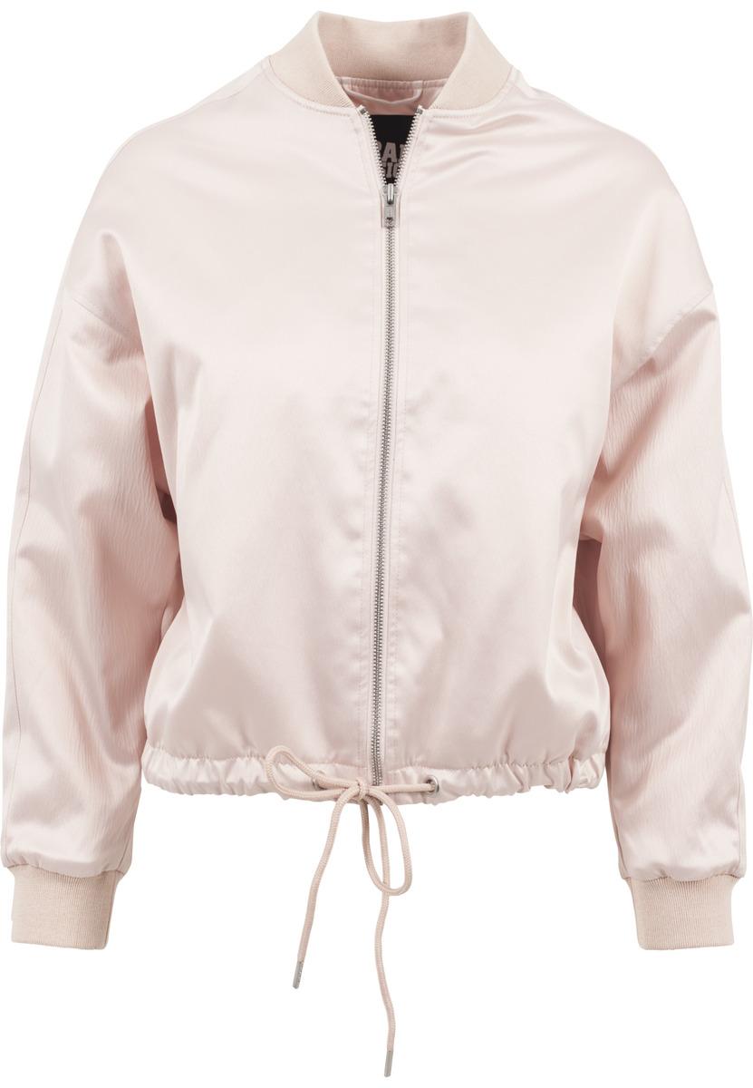 Doamnelor Satin Kimono Blouson roz deschis