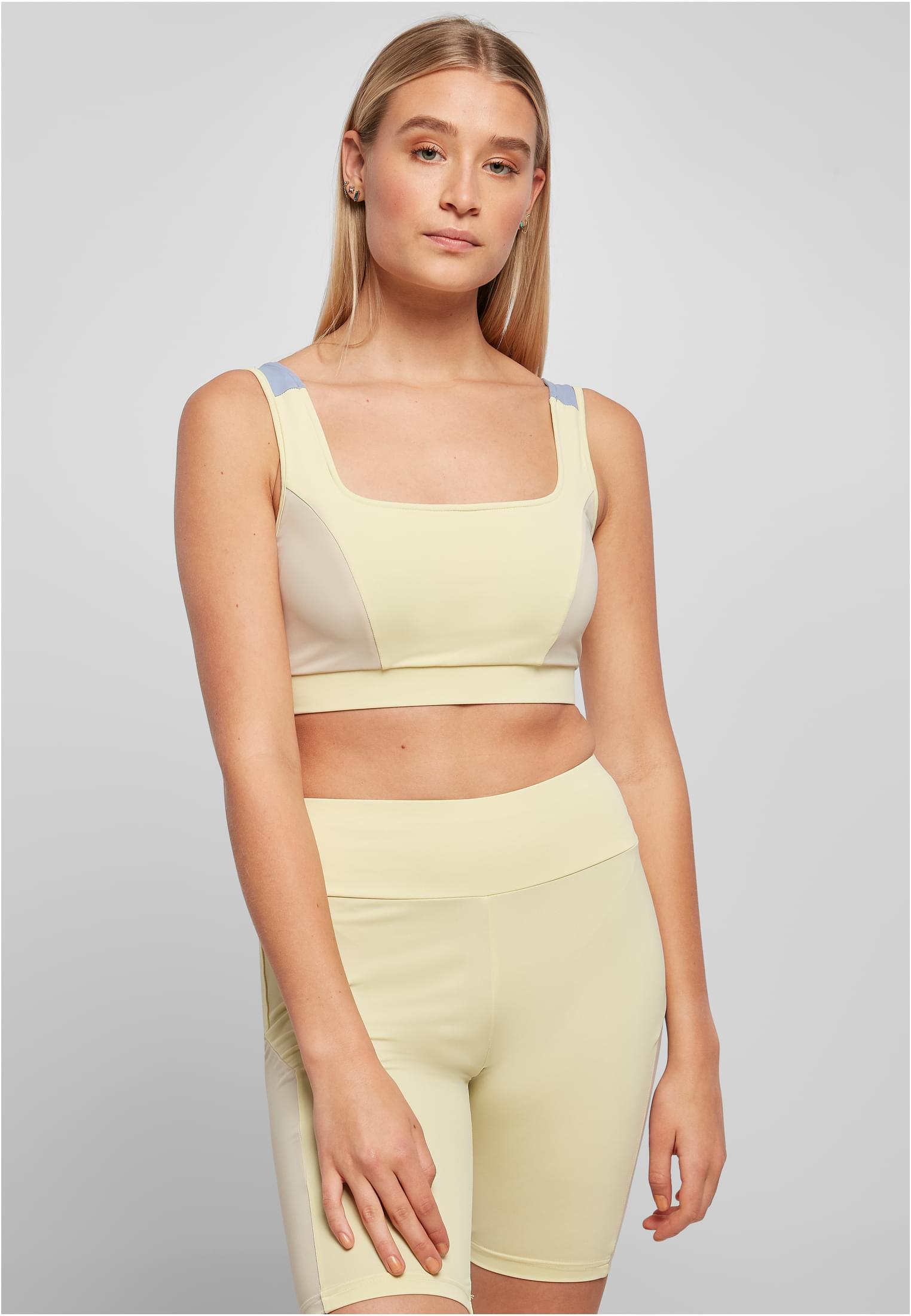 Women’s Bra Color Block soft-yellow/softseagrass/vablue